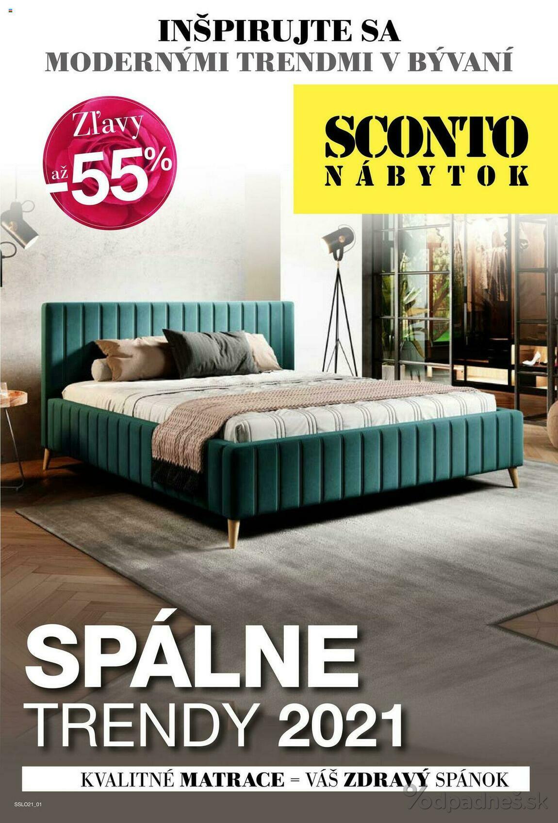 1. stránka Sconto nábytok letáku