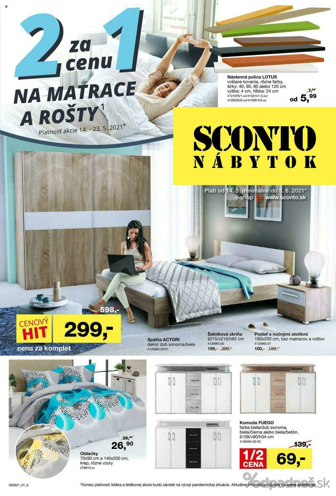 1. stránka Sconto nábytok letáku
