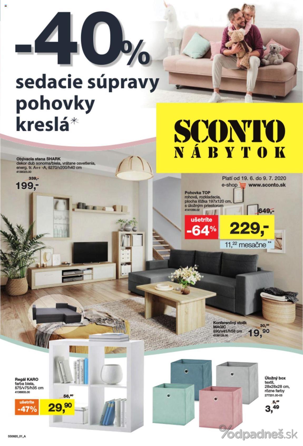 1. stránka Sconto nábytok letáku