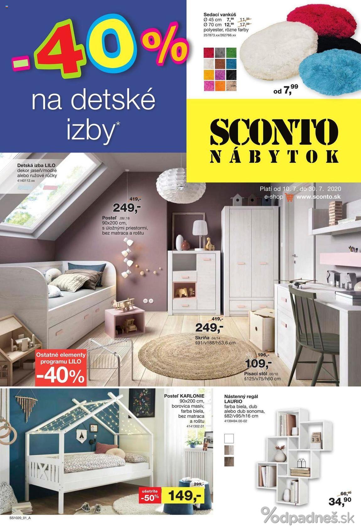 1. stránka Sconto nábytok letáku