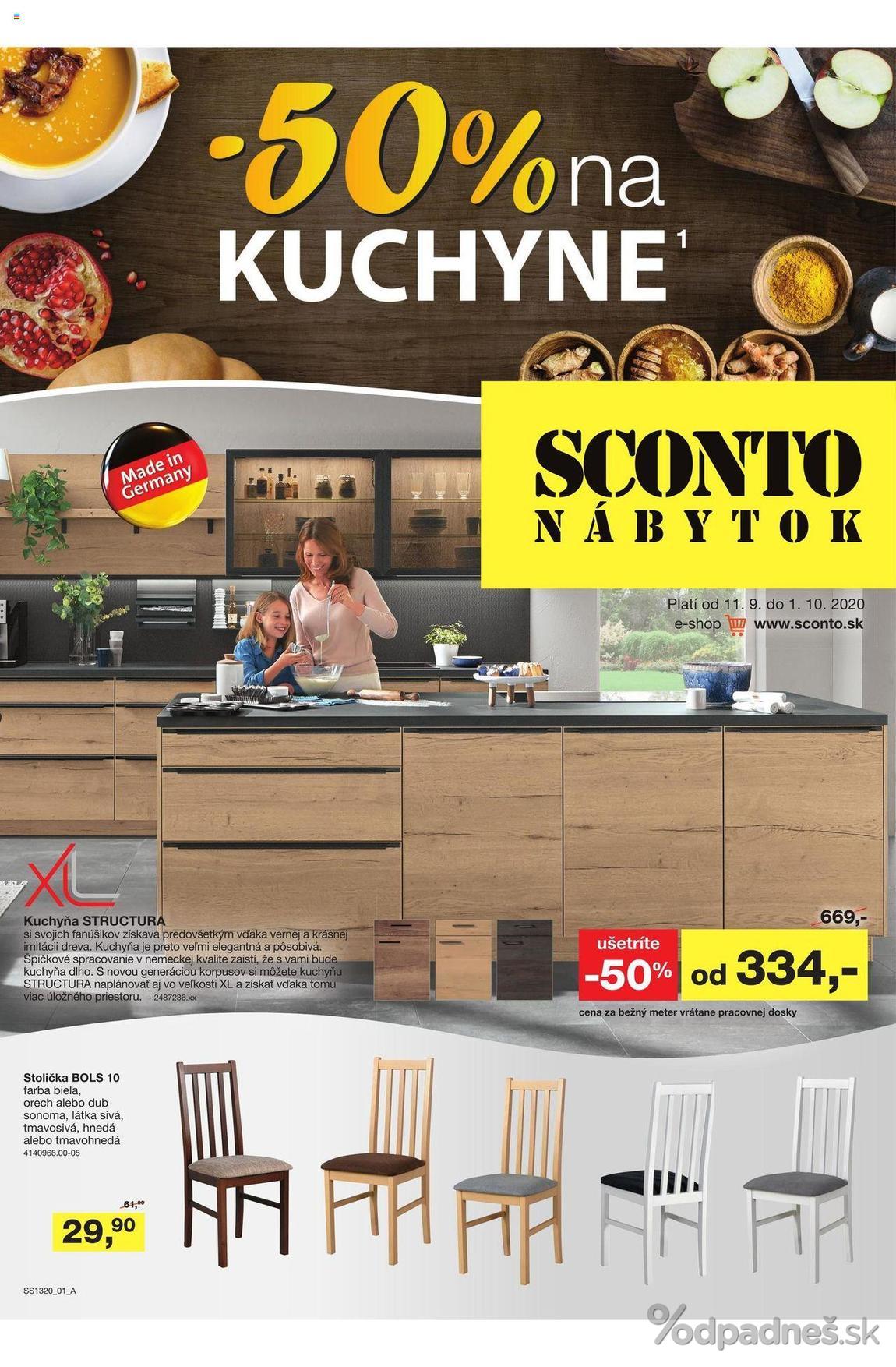 1. stránka Sconto nábytok letáku