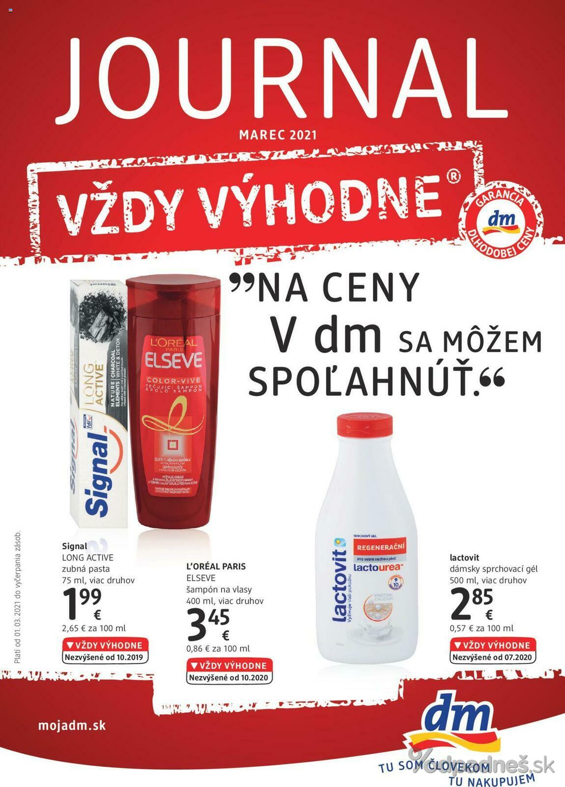 1. stránka dm drogerie markt letáku