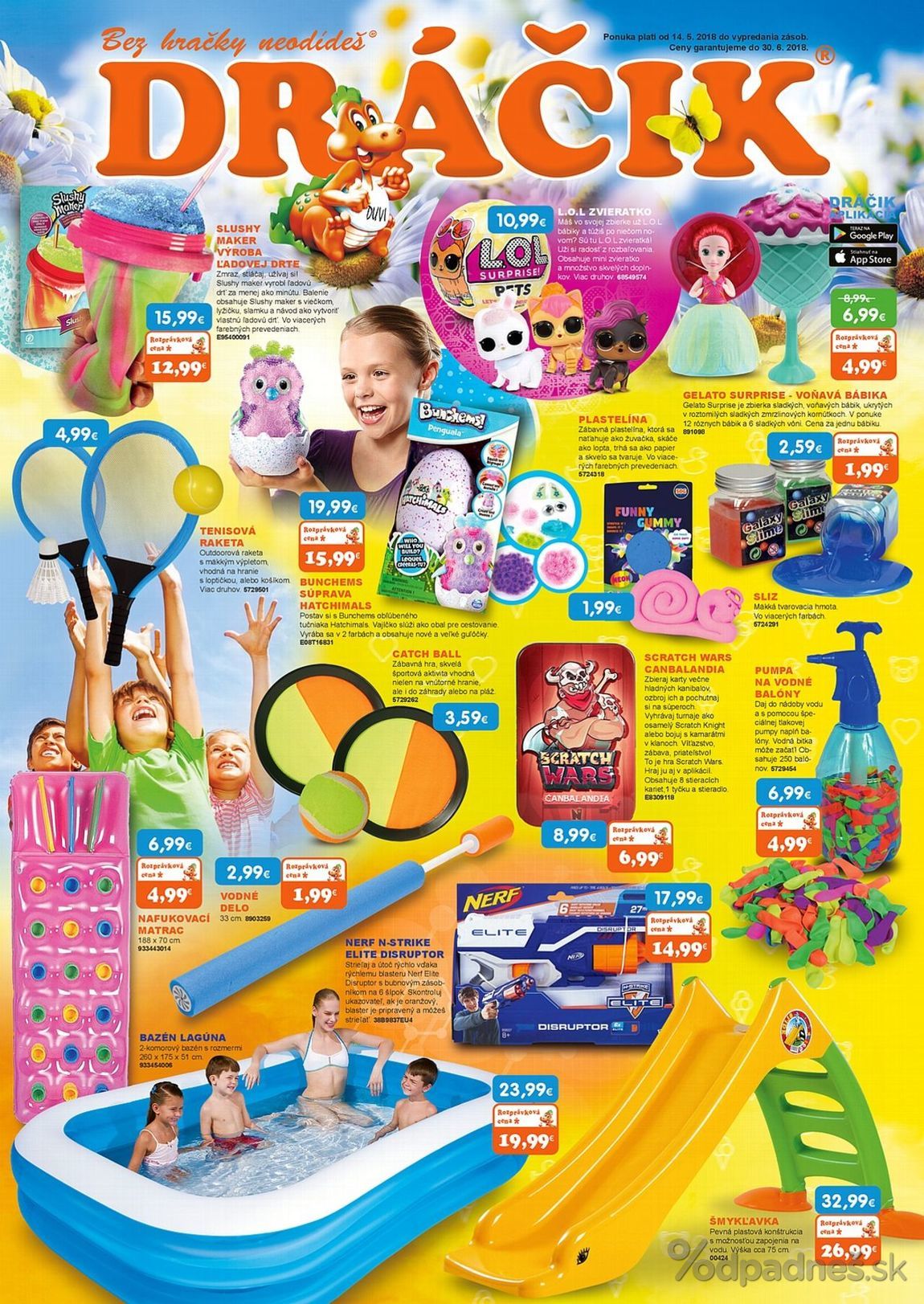 1. stránka Dráčik letáku