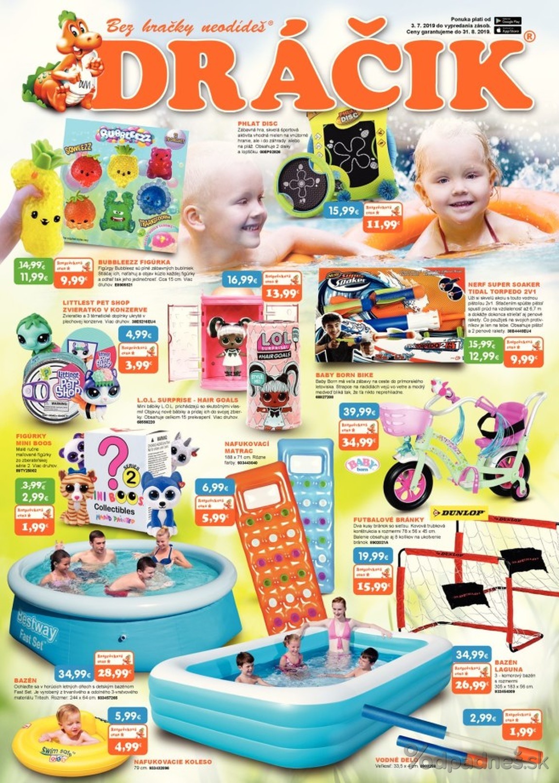 1. stránka Dráčik letáku