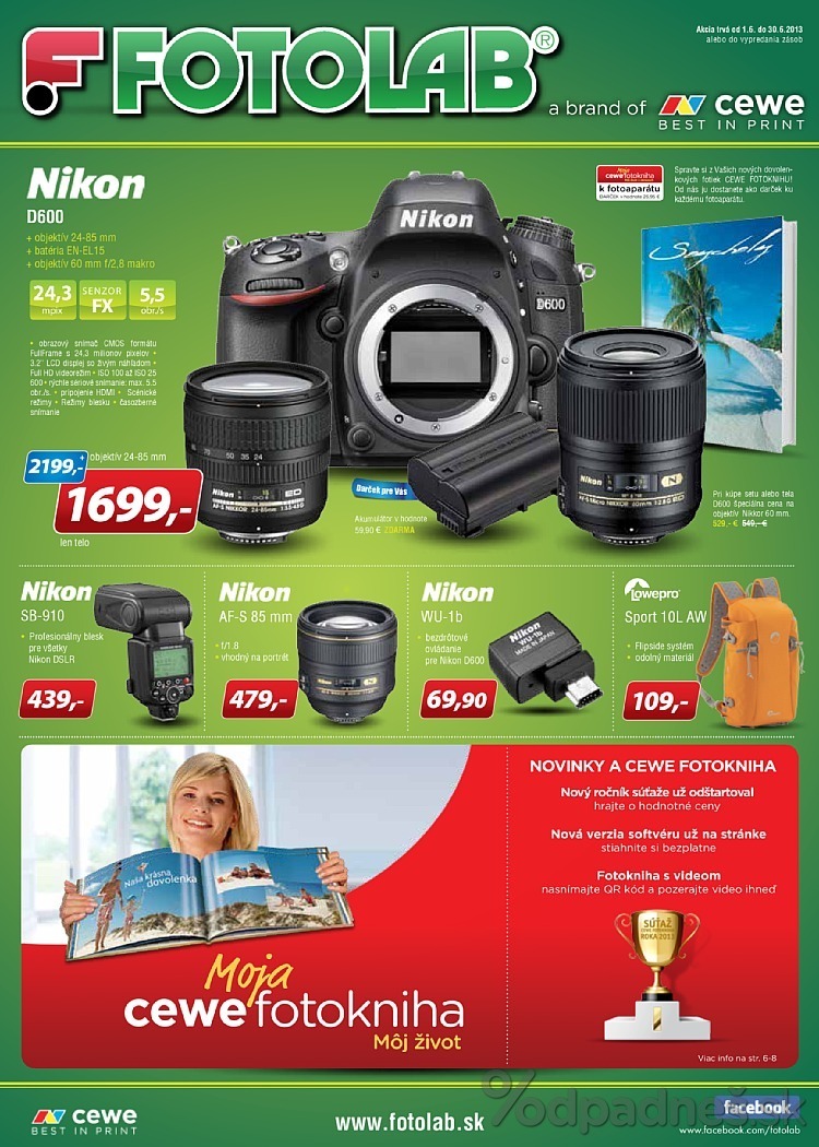 1. stránka Fotolab.sk letáku