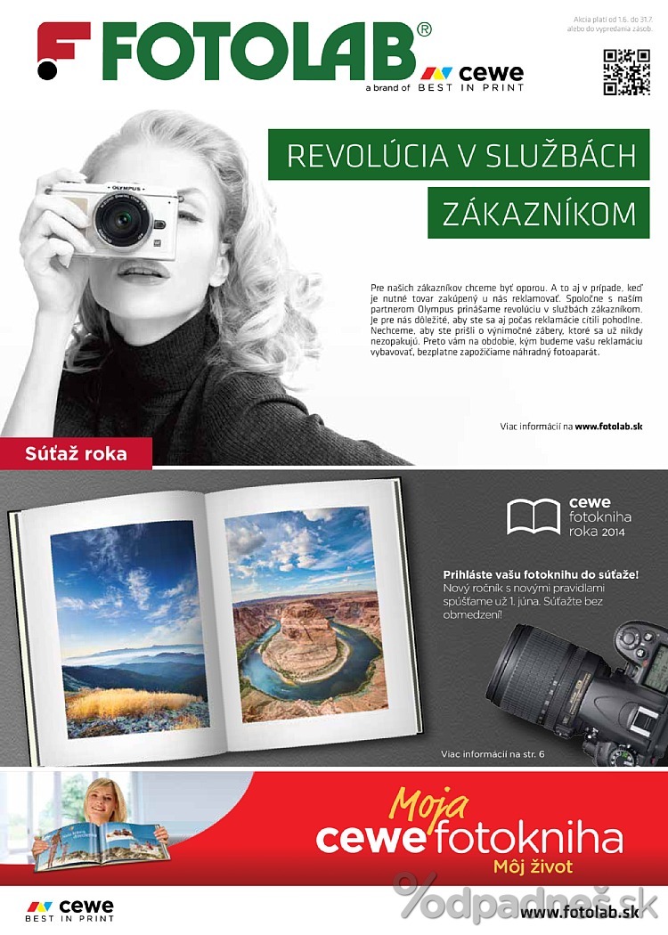 1. stránka Fotolab.sk letáku
