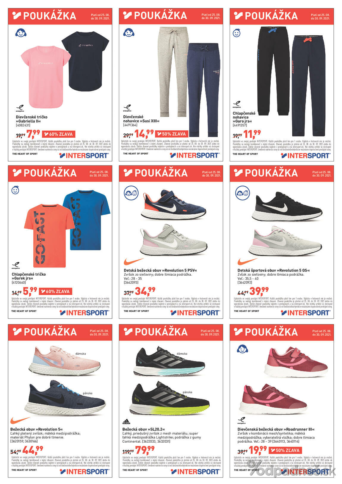 1. stránka Intersport letáku