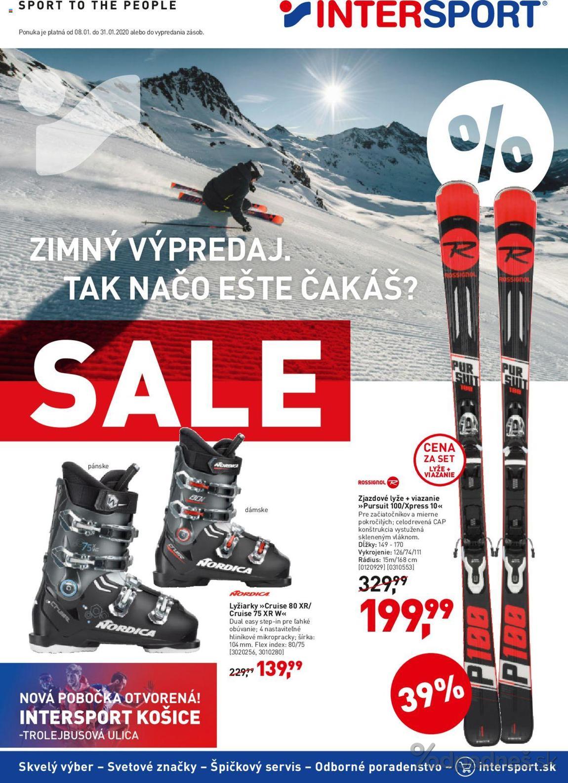 1. stránka Intersport letáku