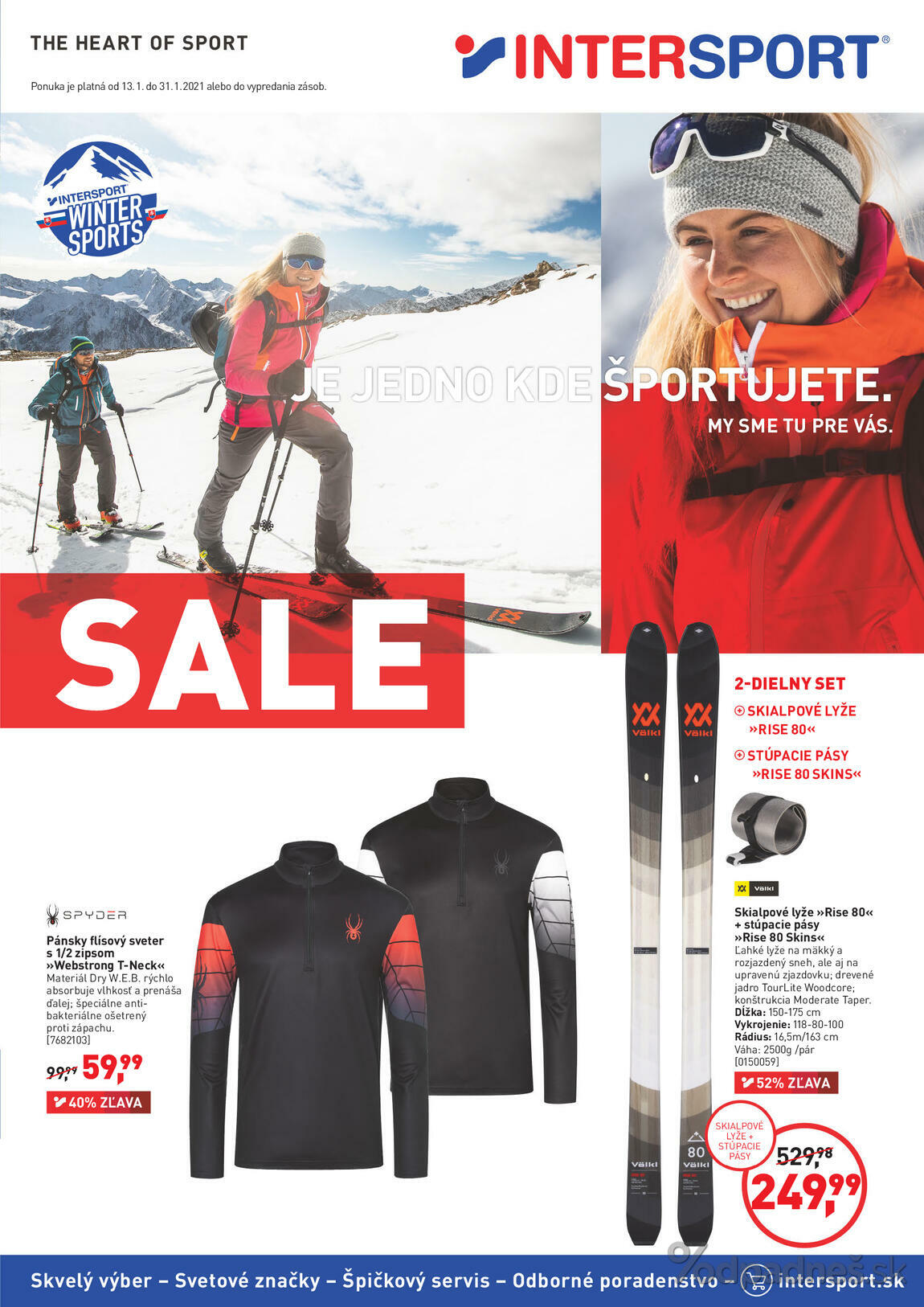 1. stránka Intersport letáku