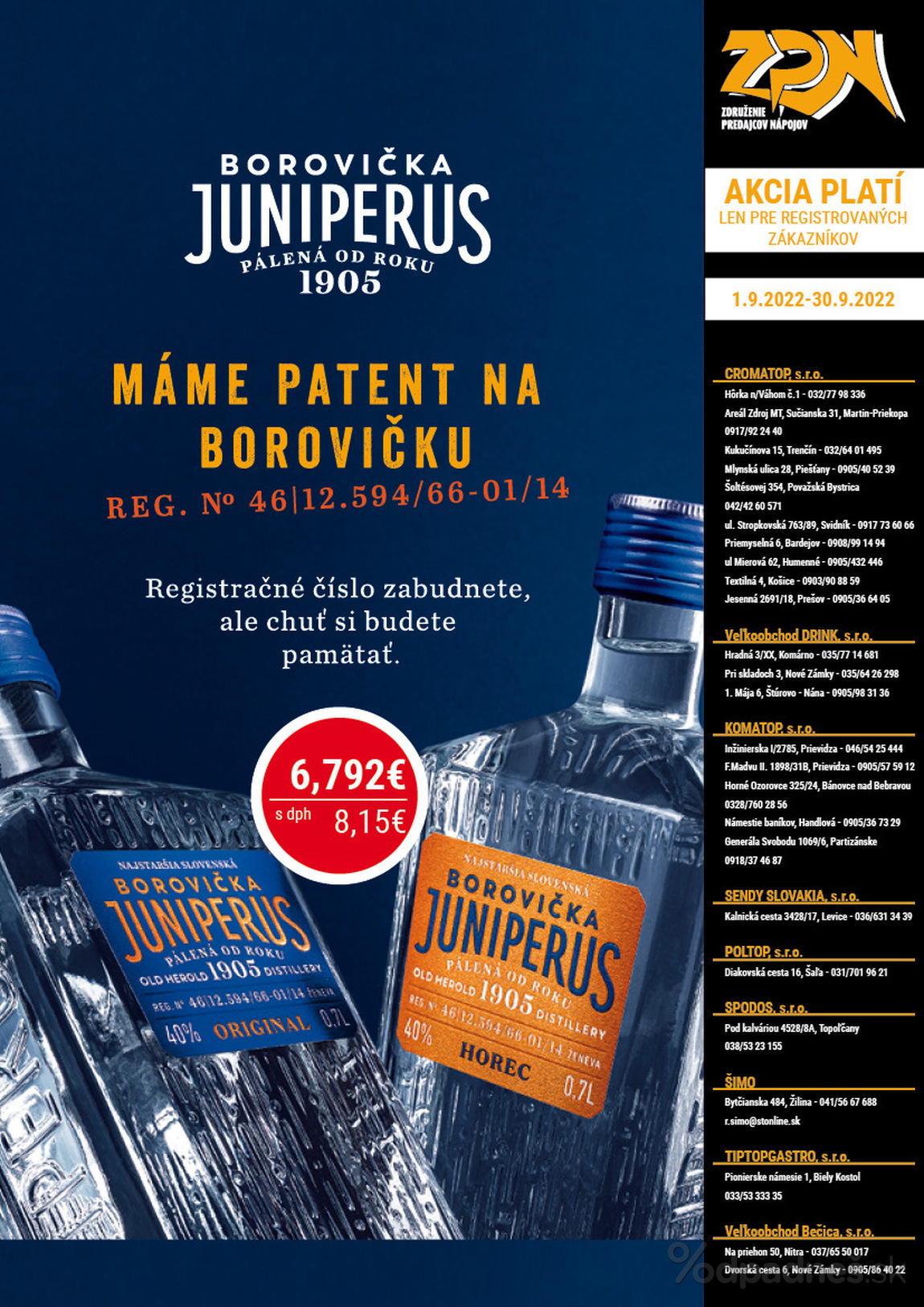 1. stránka Drinkvo letáku