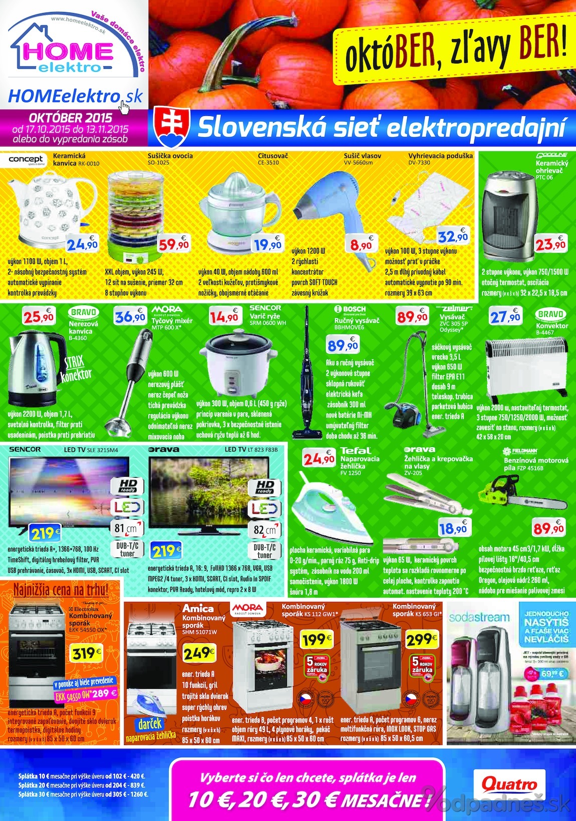 1. stránka Home Elektro letáku