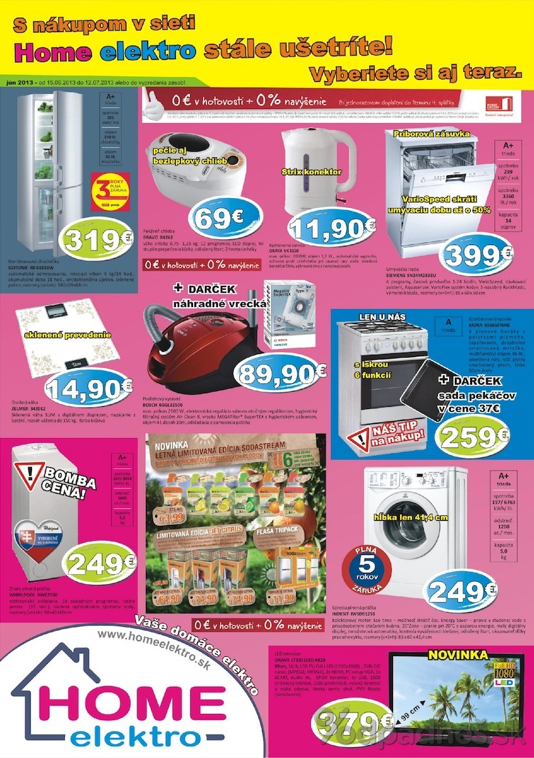 1. stránka Home Elektro letáku