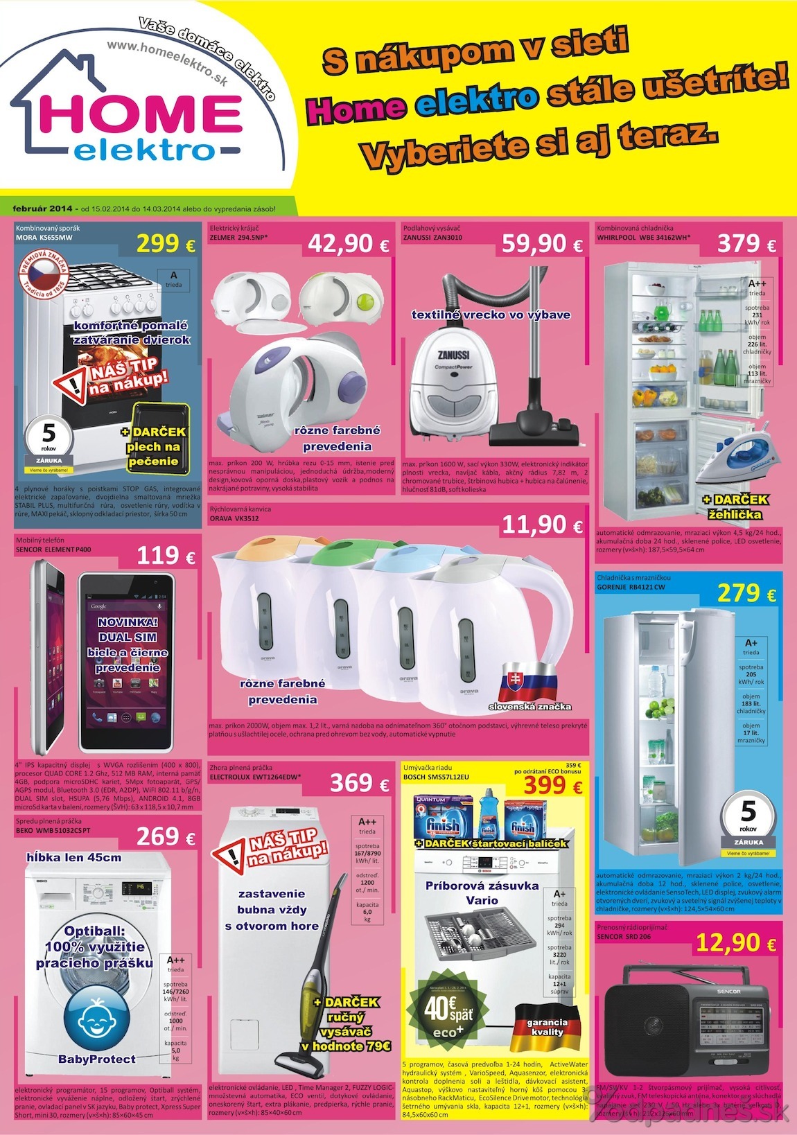1. stránka Home Elektro letáku