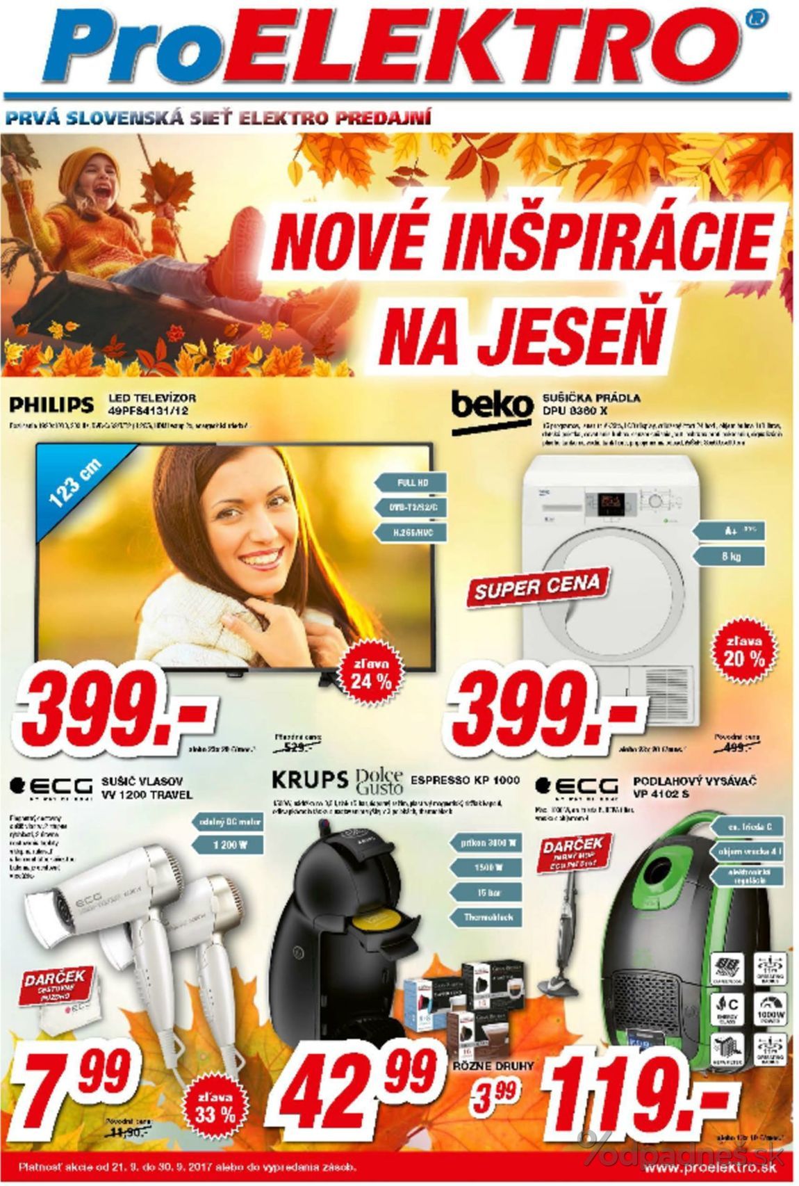 1. stránka Pro Elektro letáku