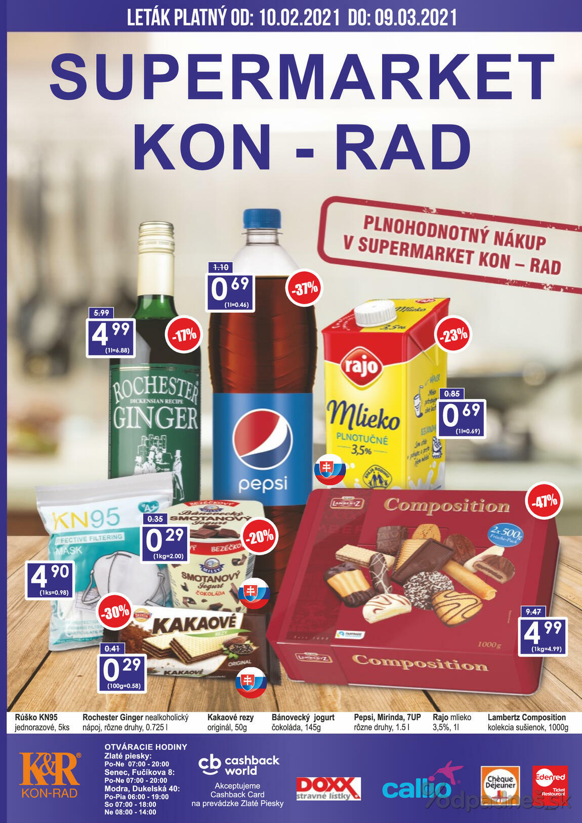 1. stránka KON - RAD letáku