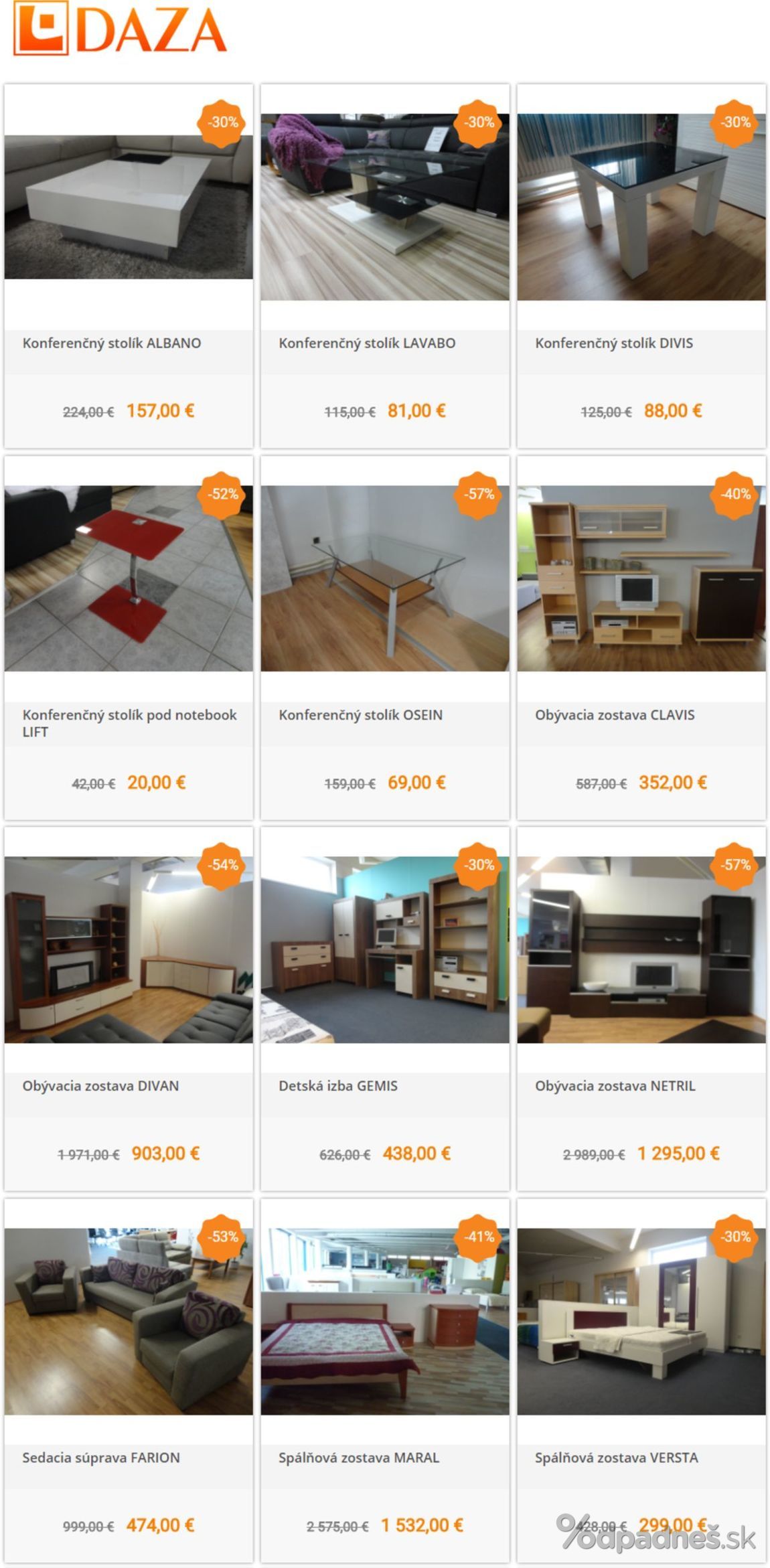 1. stránka DAZA letáku