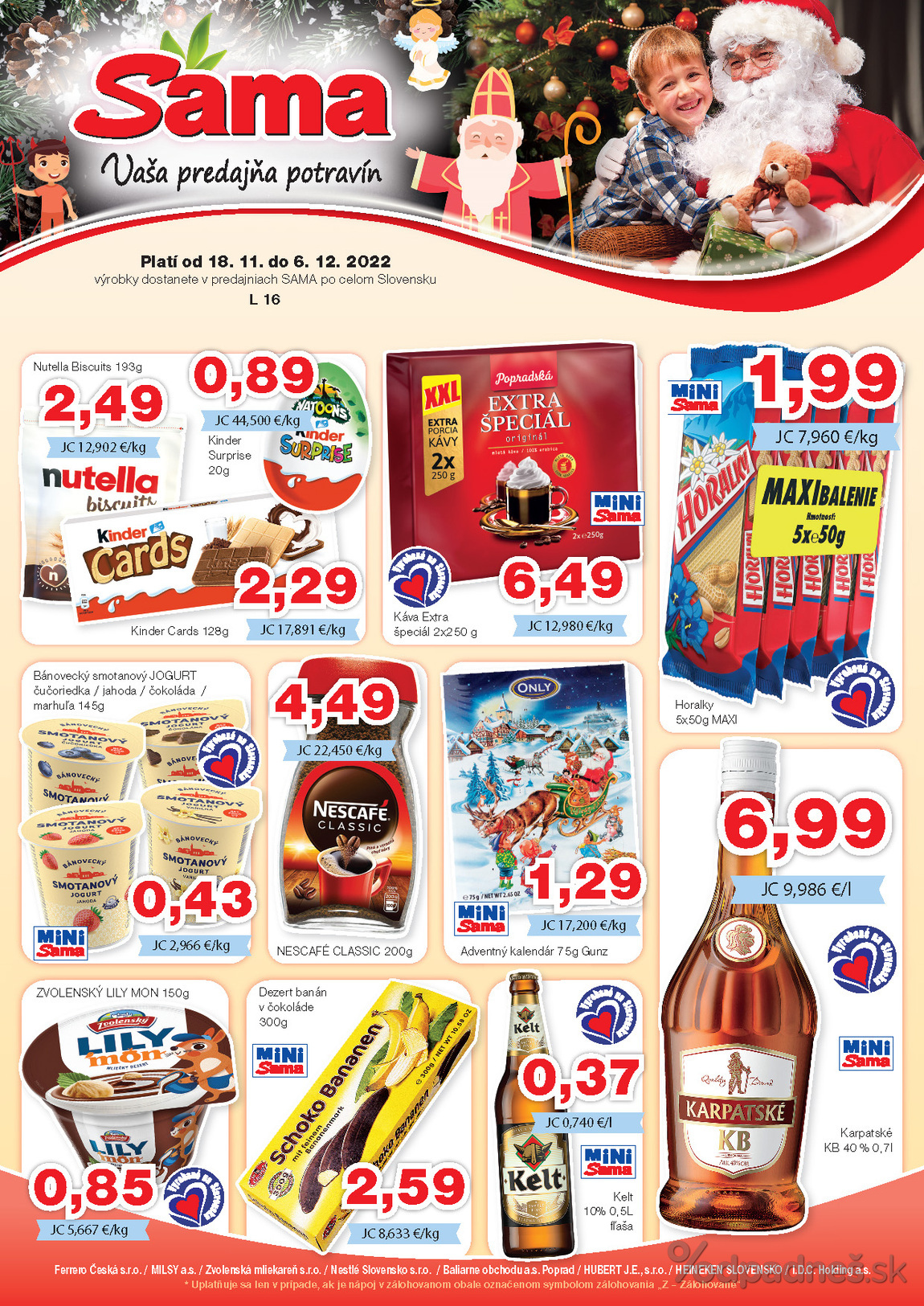 1. stránka SAMA Plus letáku