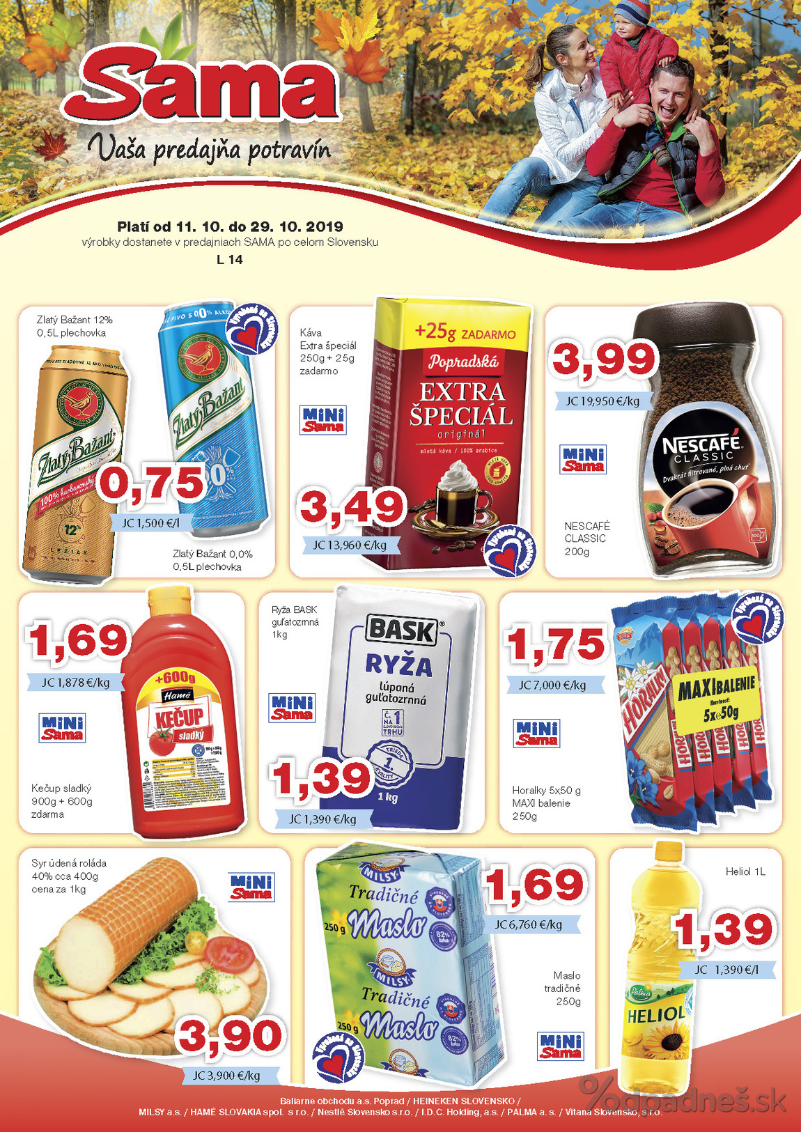 1. stránka SAMA Plus letáku