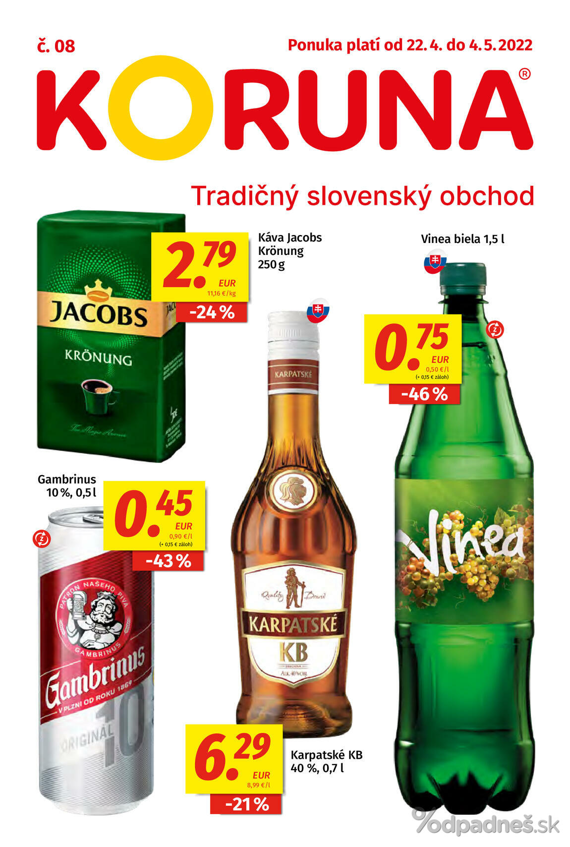 1. stránka Koruna letáku