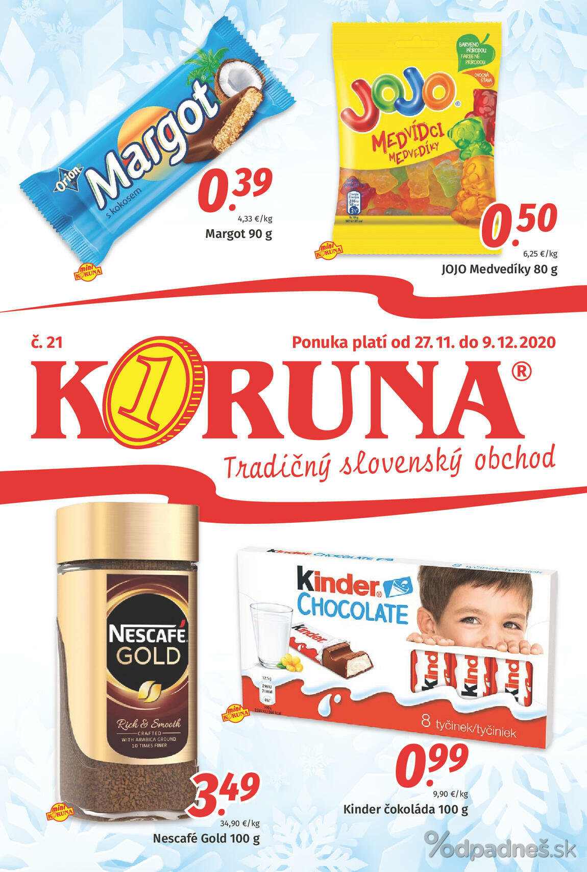 1. stránka Koruna letáku