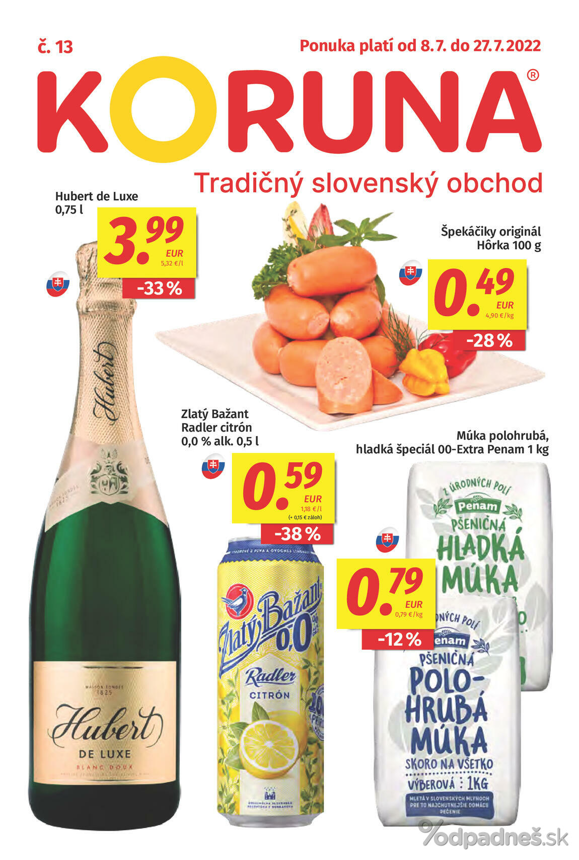 1. stránka Koruna letáku