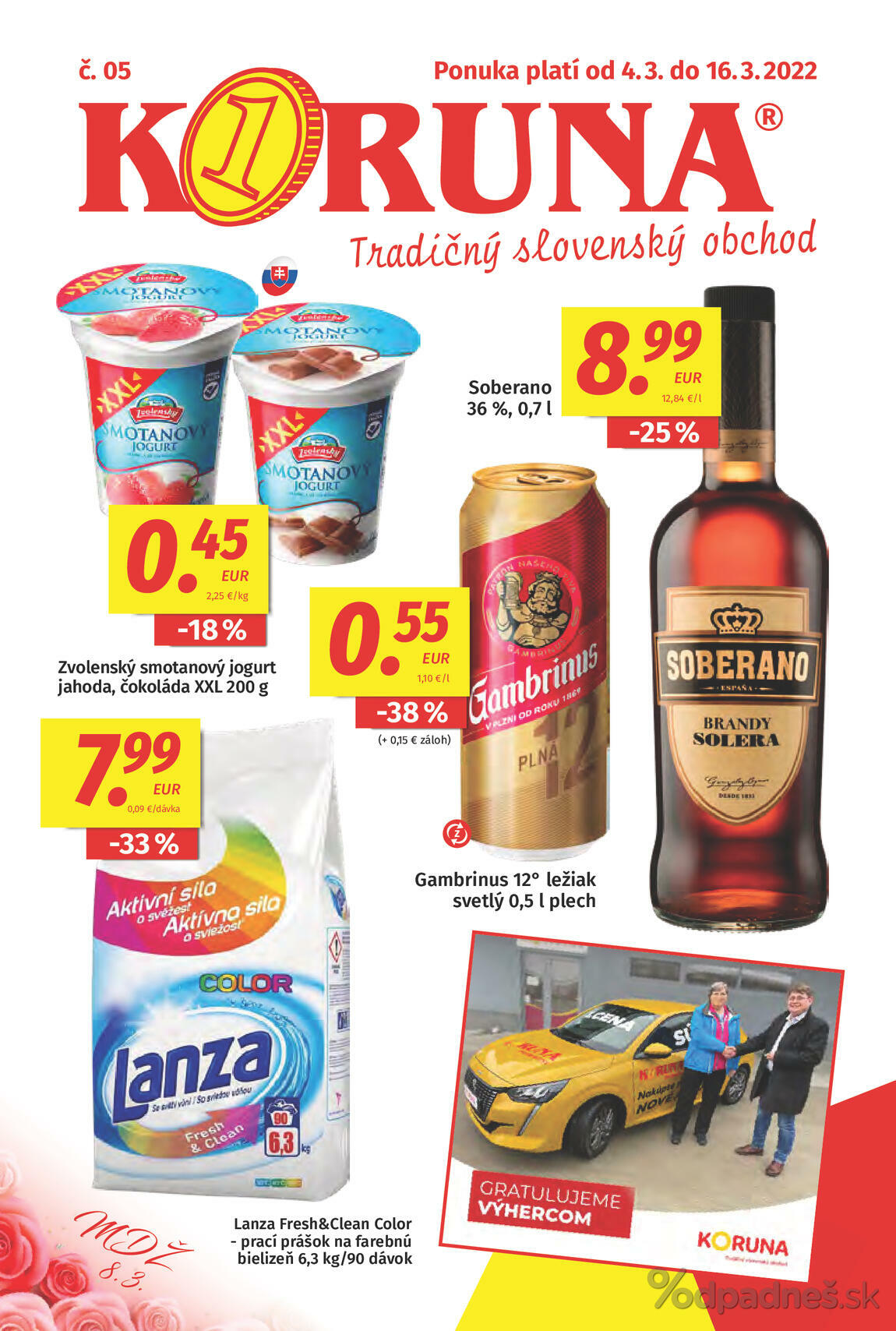 1. stránka Koruna letáku