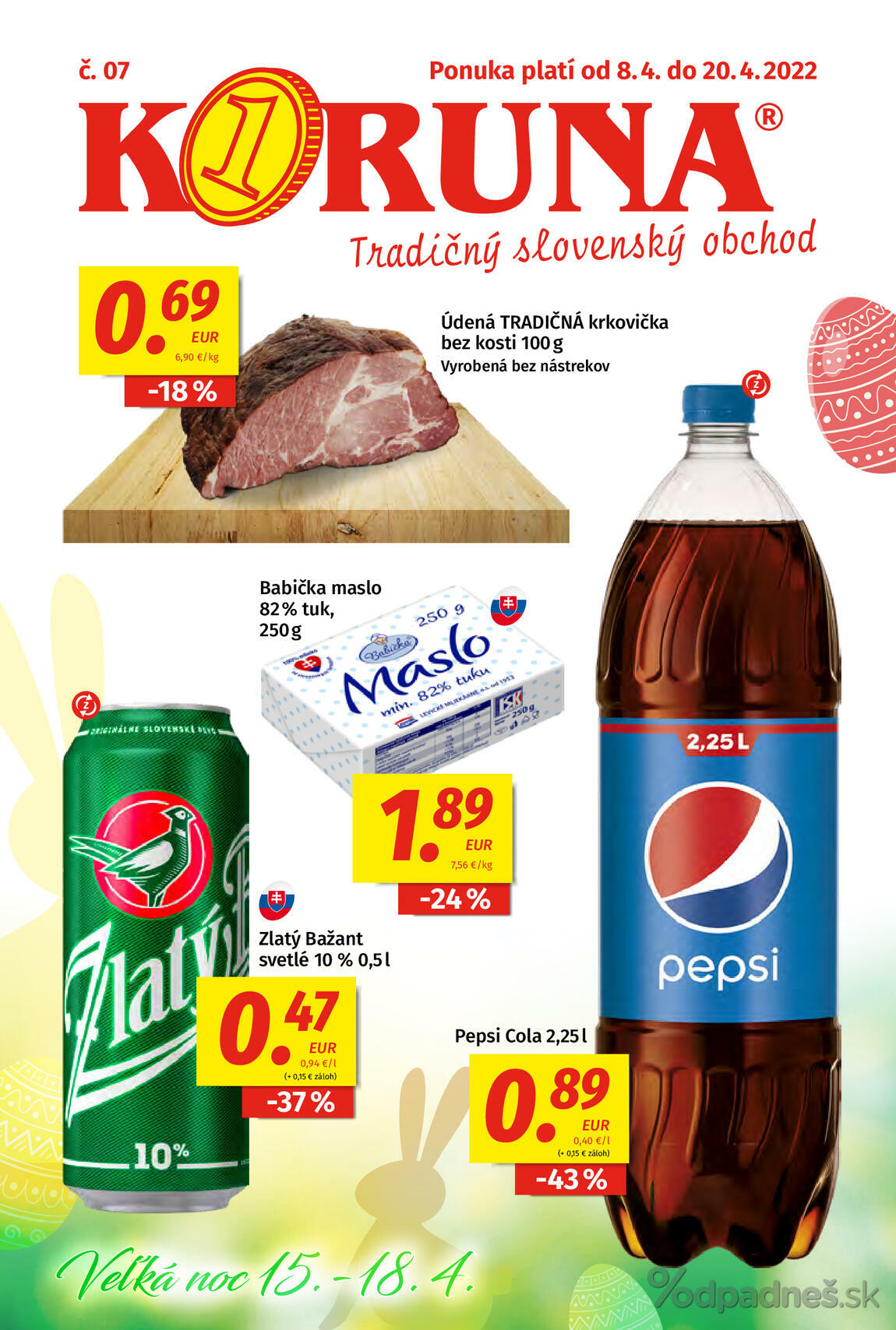 1. stránka Koruna letáku
