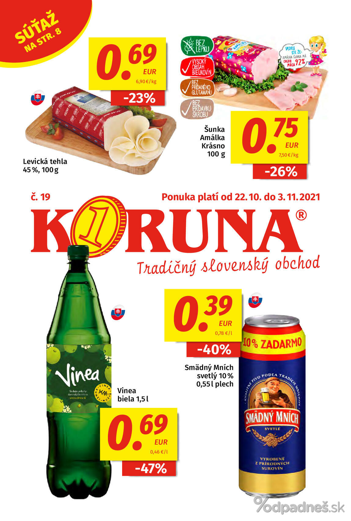 1. stránka Koruna letáku