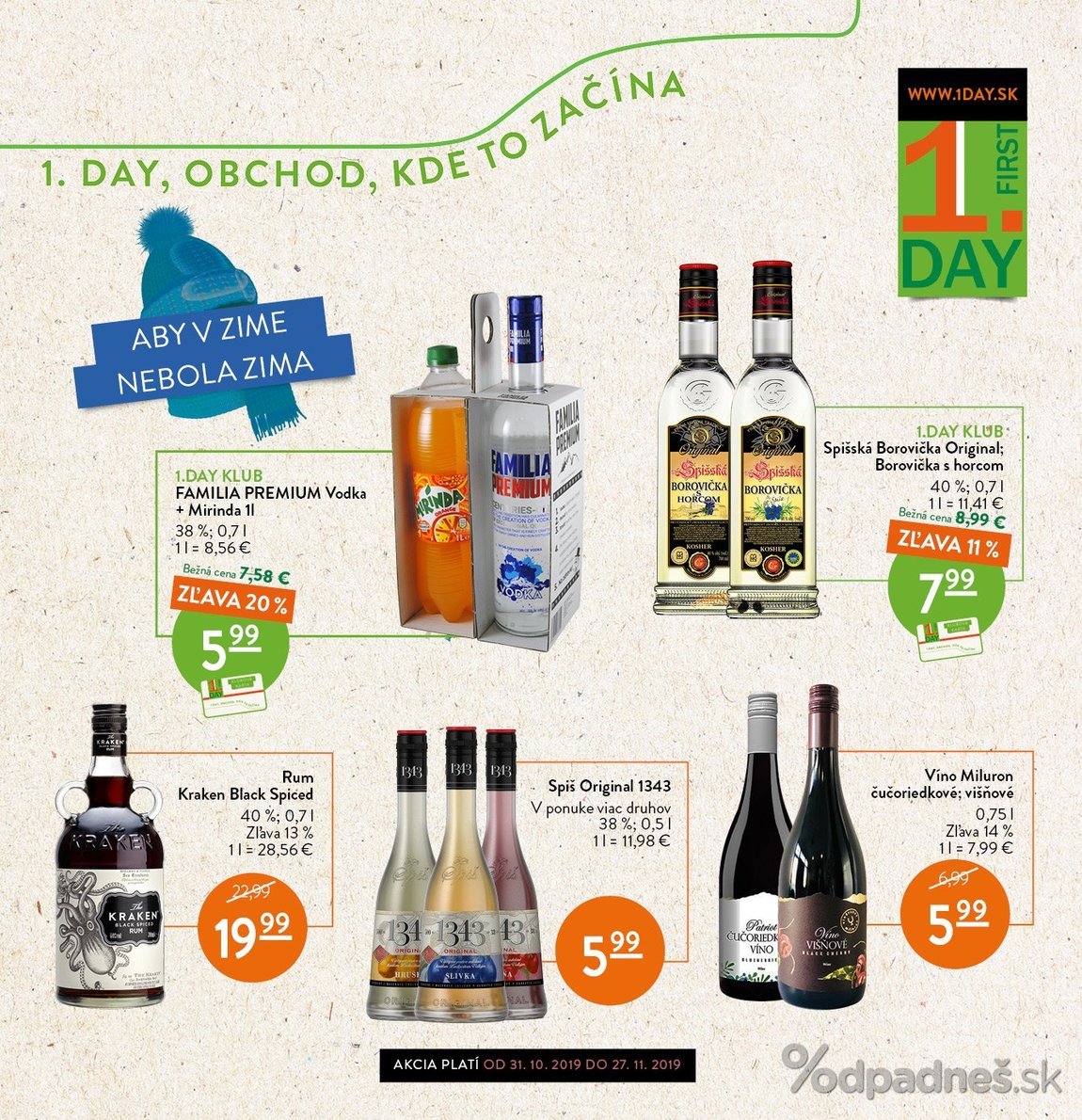 1. stránka 1day.sk letáku