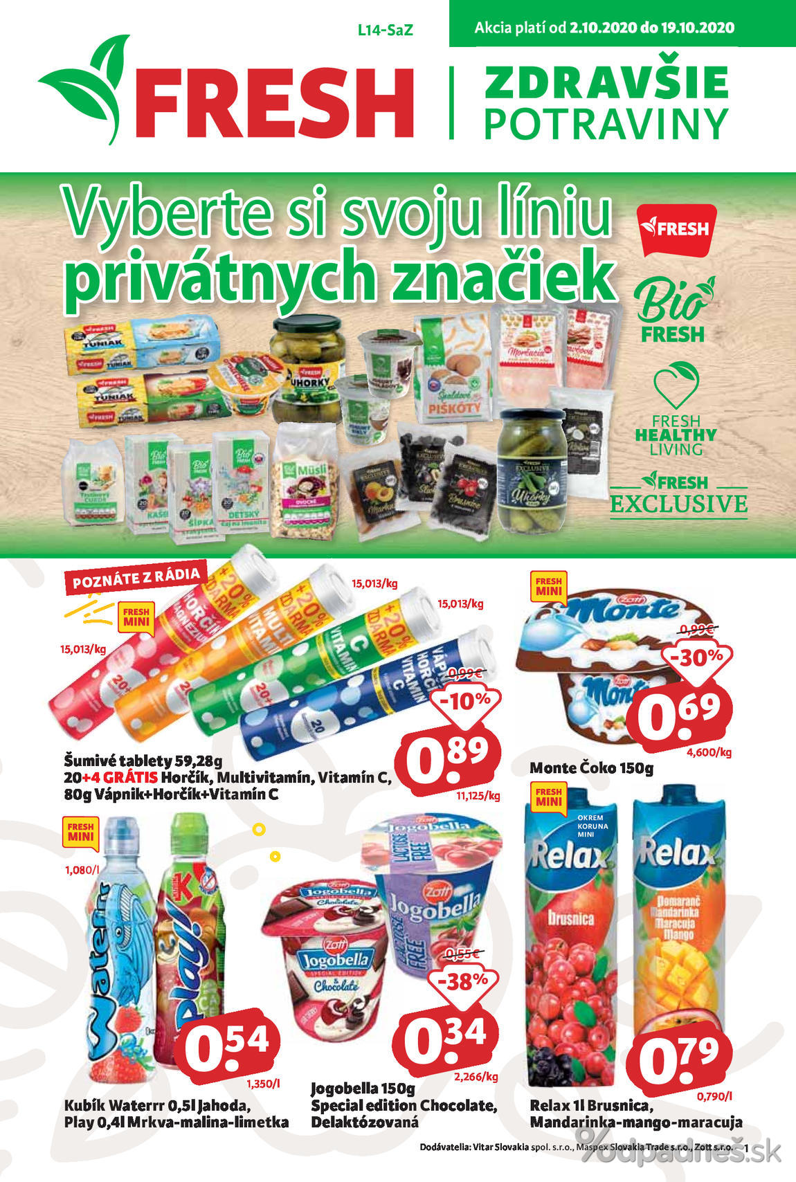 1. stránka Fresh letáku