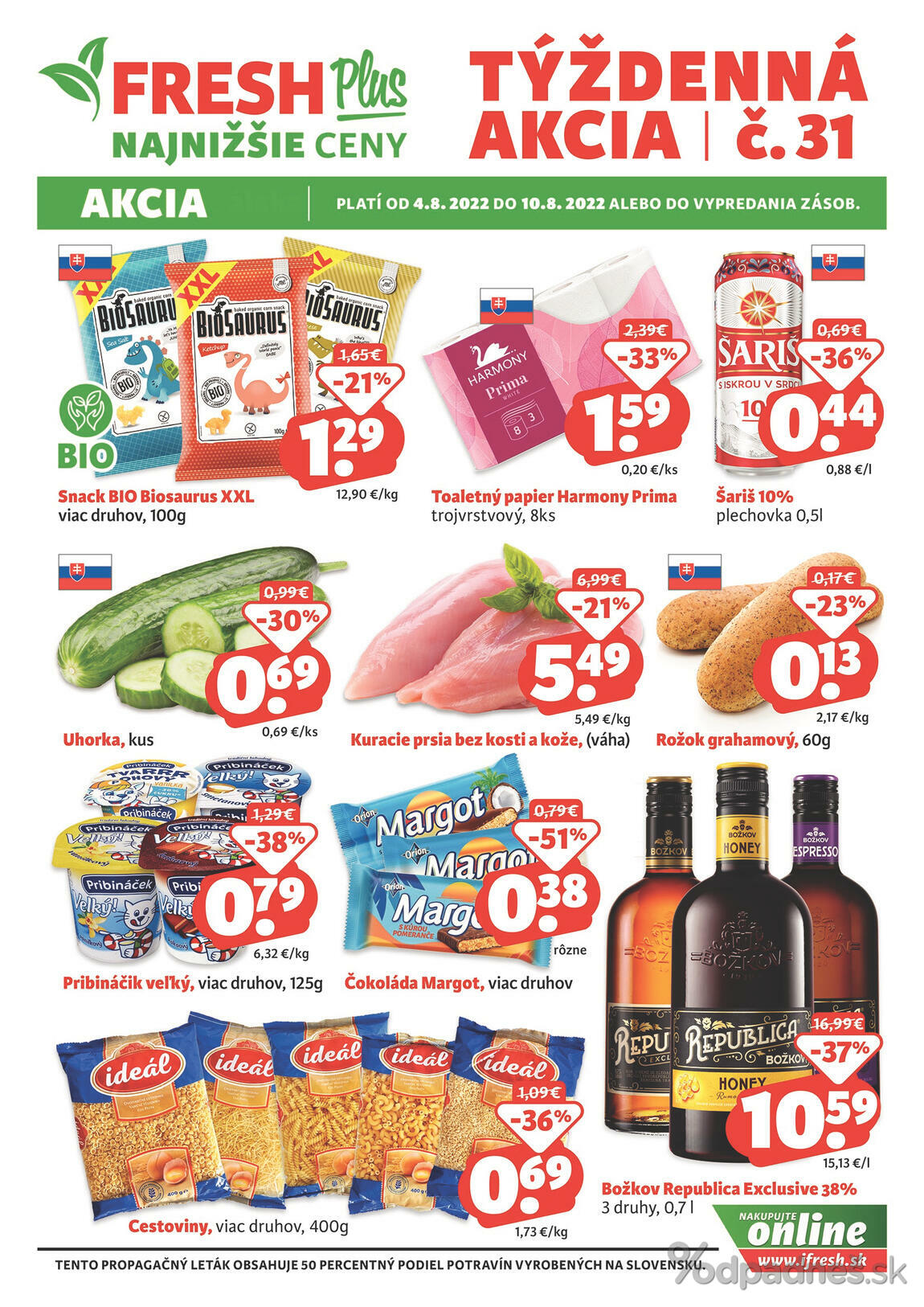 1. stránka Fresh letáku