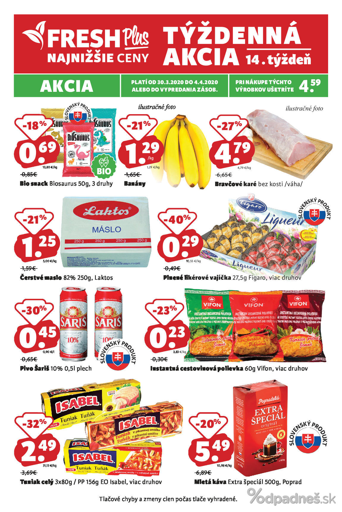 1. stránka Fresh letáku