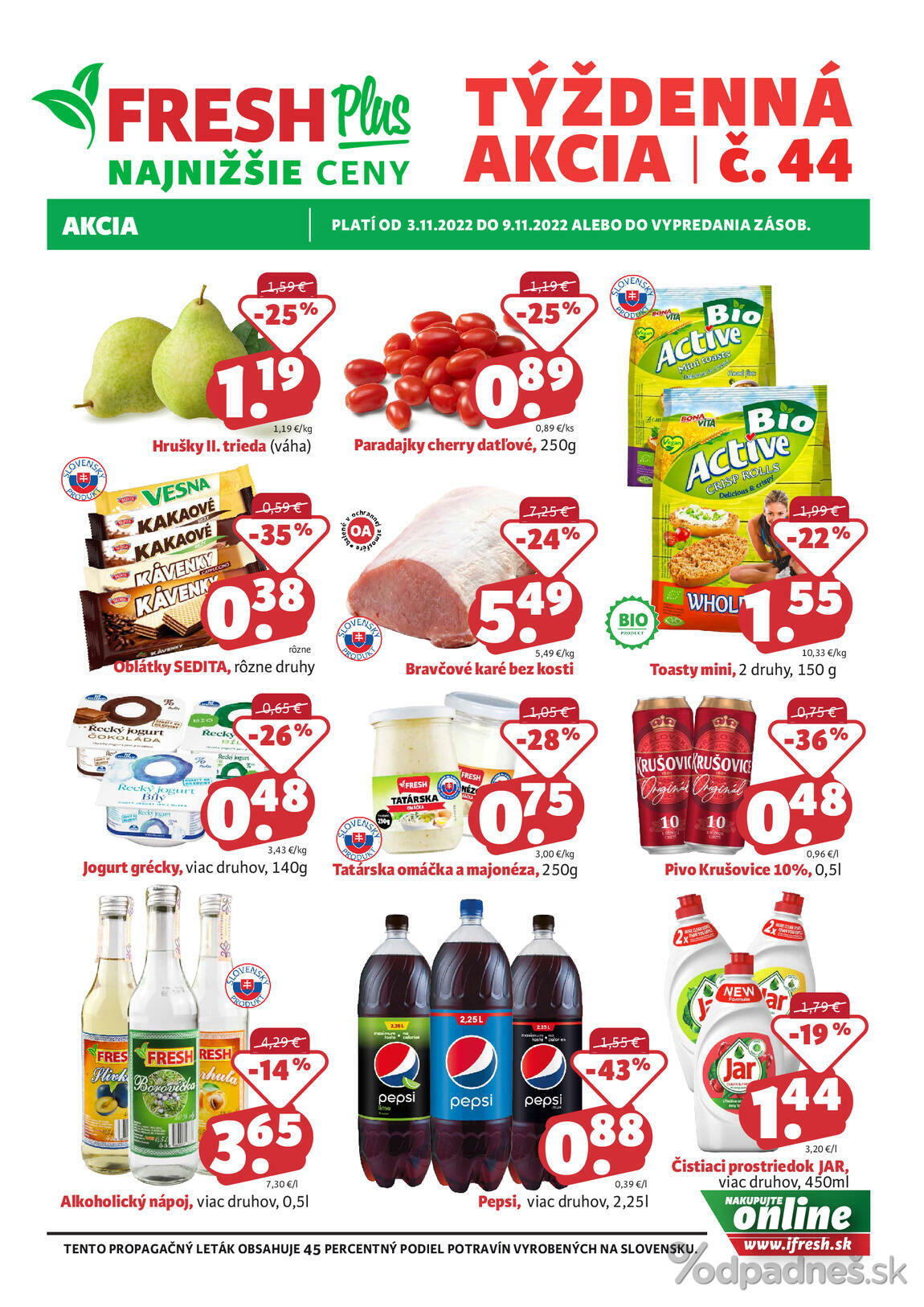 1. stránka Fresh letáku