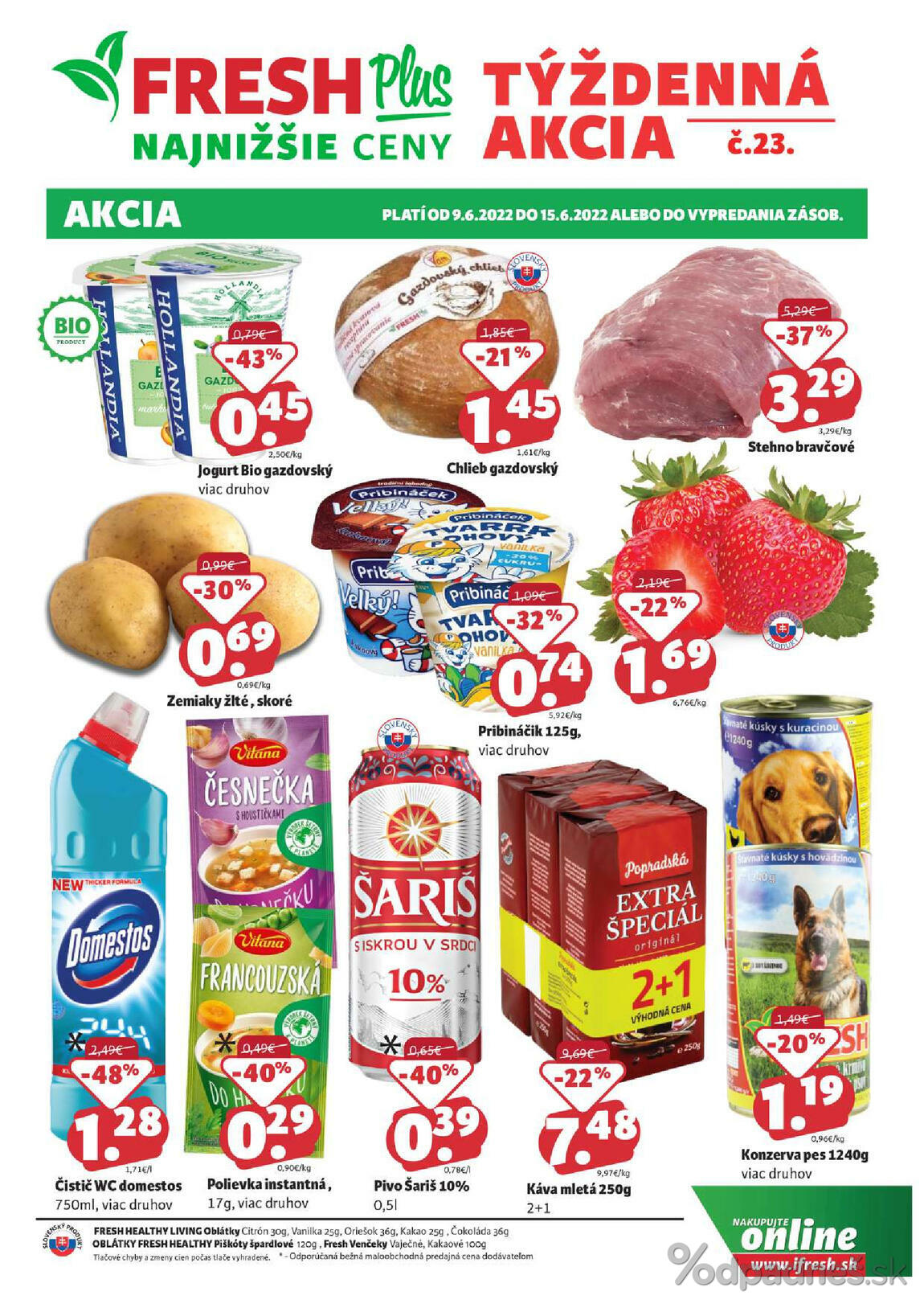 1. stránka Fresh letáku