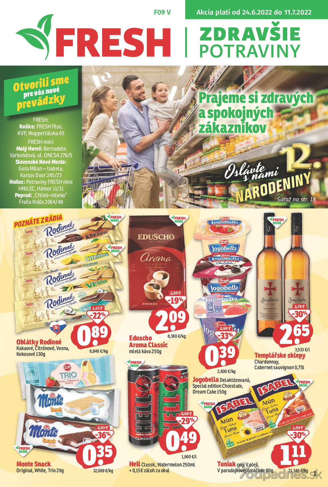 1. stránka Fresh letáku