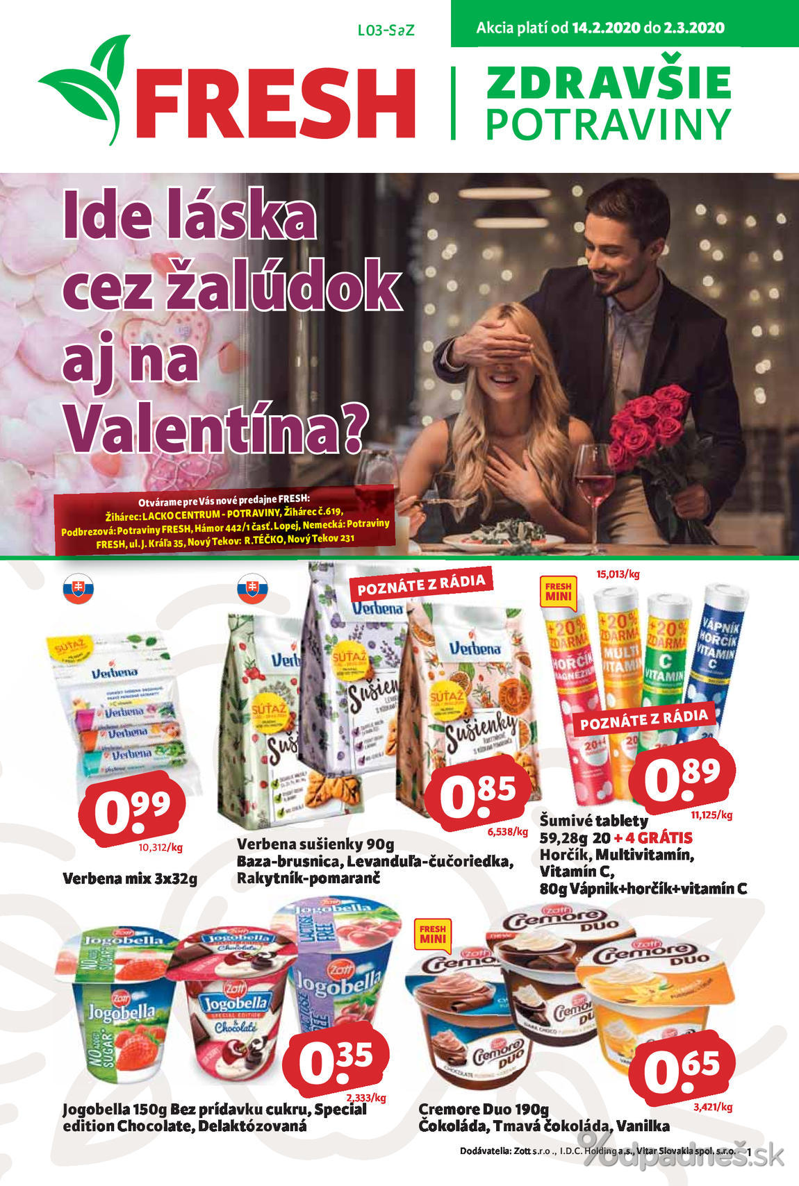 1. stránka Fresh letáku