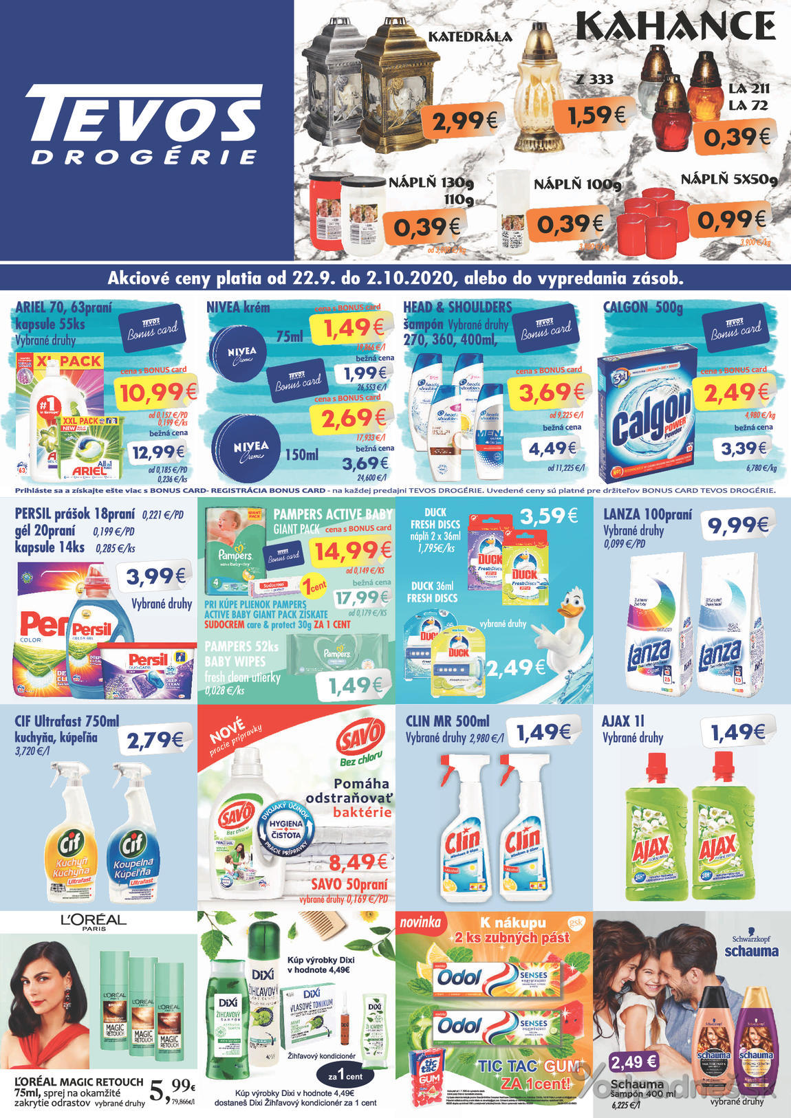 1. stránka Tevos letáku