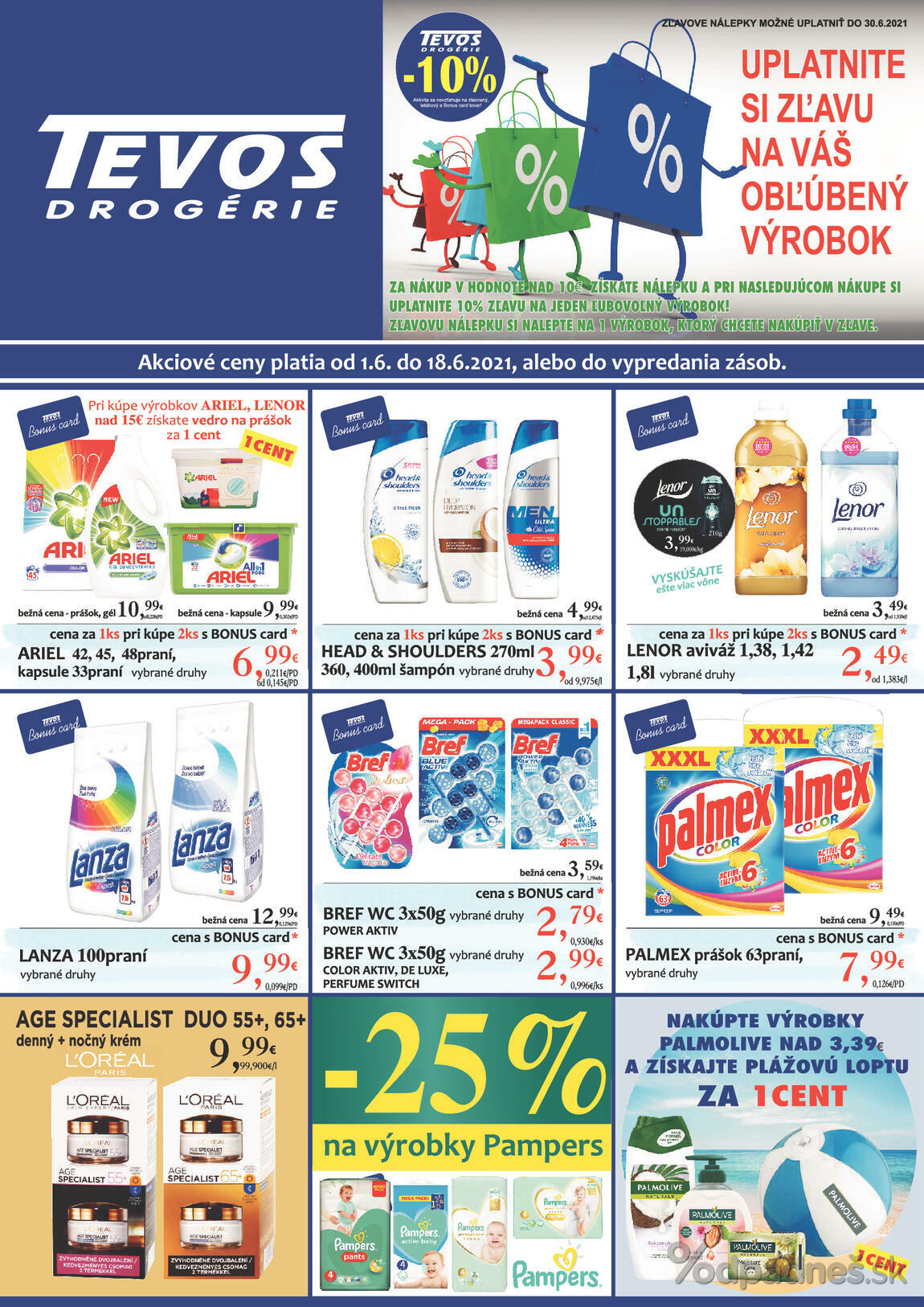 1. stránka Tevos letáku