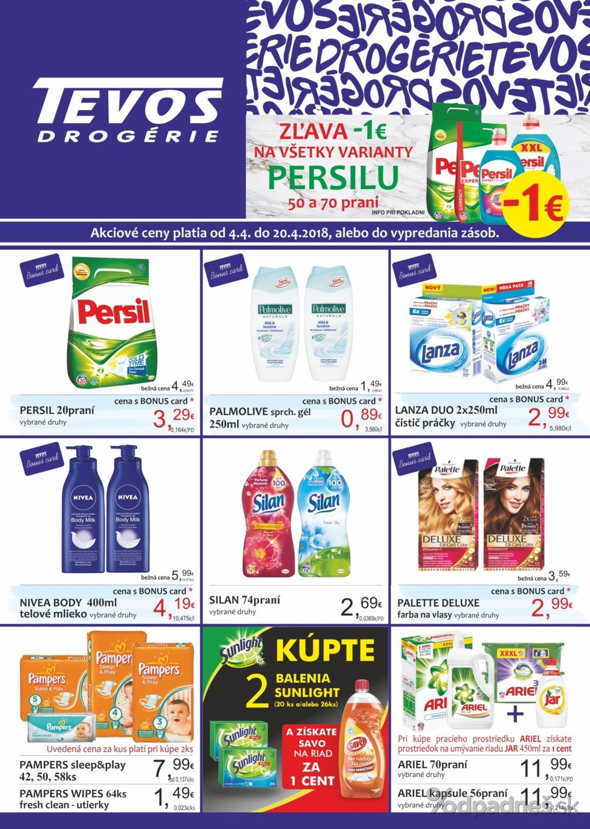 1. stránka Tevos letáku