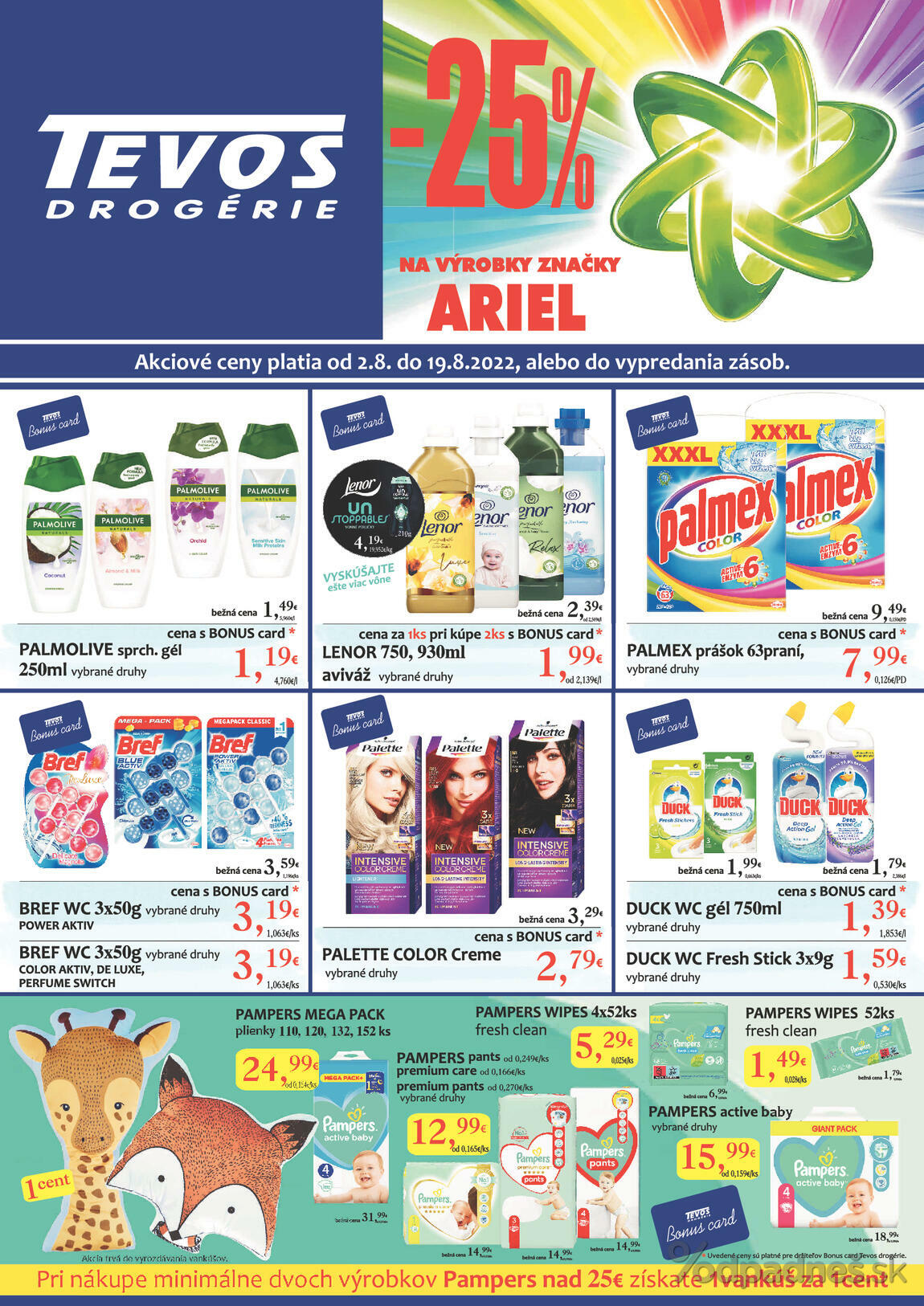 1. stránka Tevos letáku