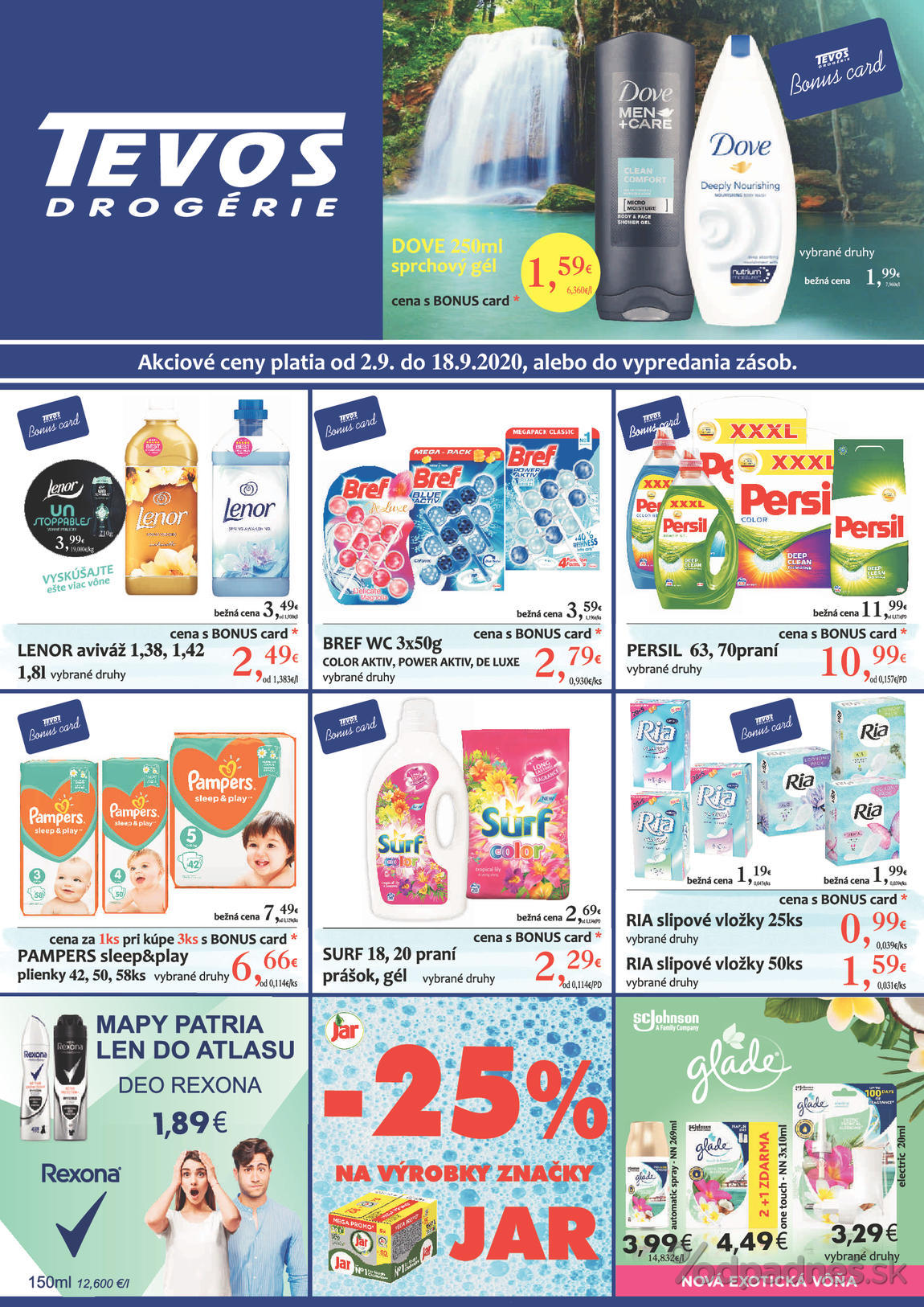 1. stránka Tevos letáku