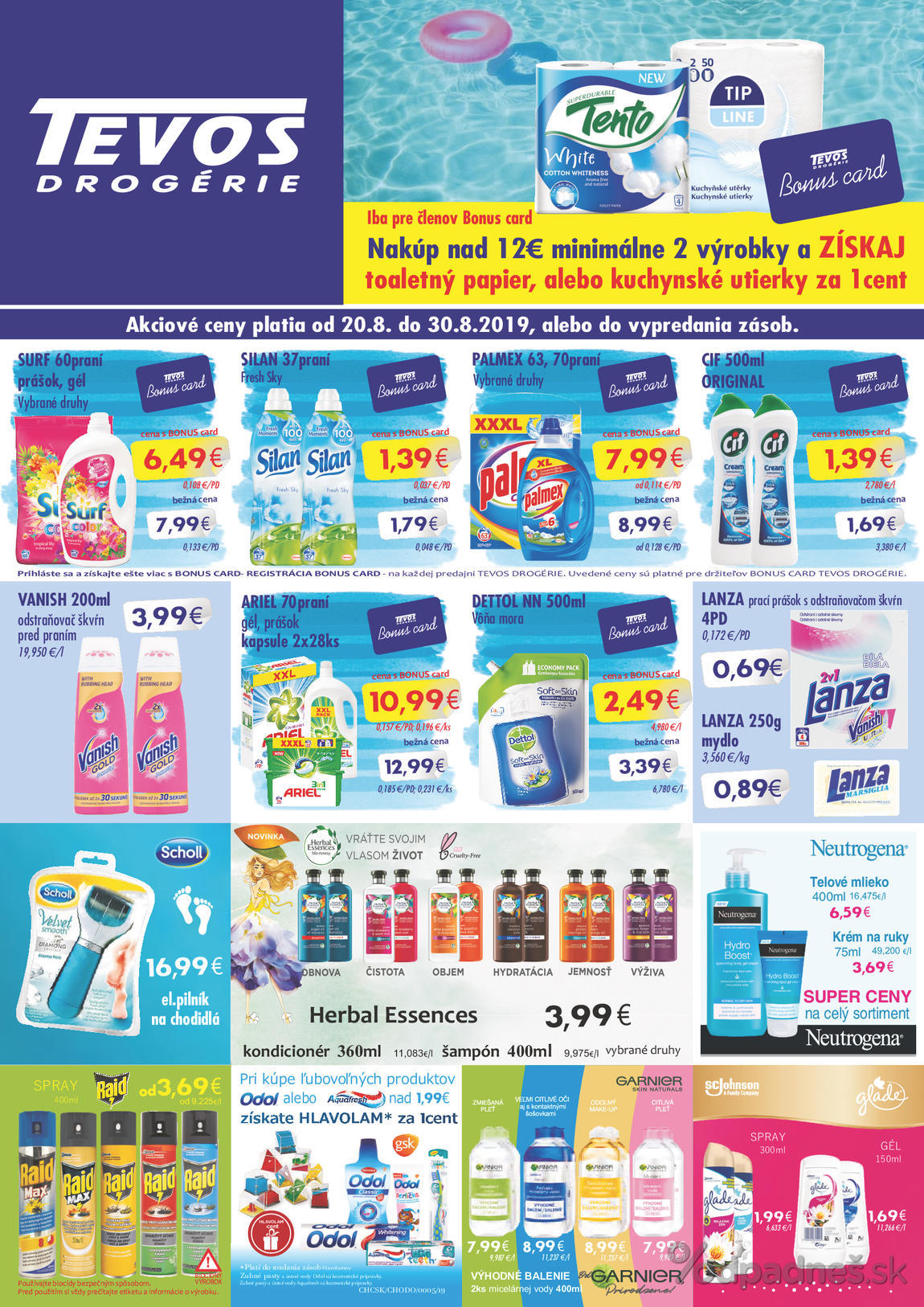 1. stránka Tevos letáku