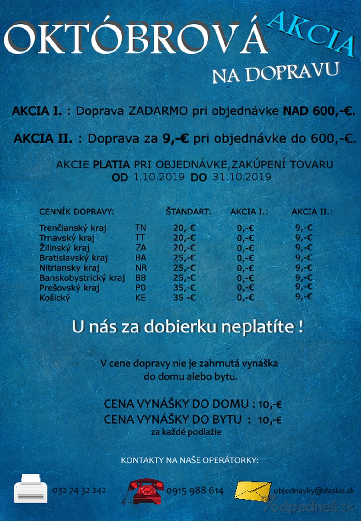 1. stránka Daško nábytok letáku