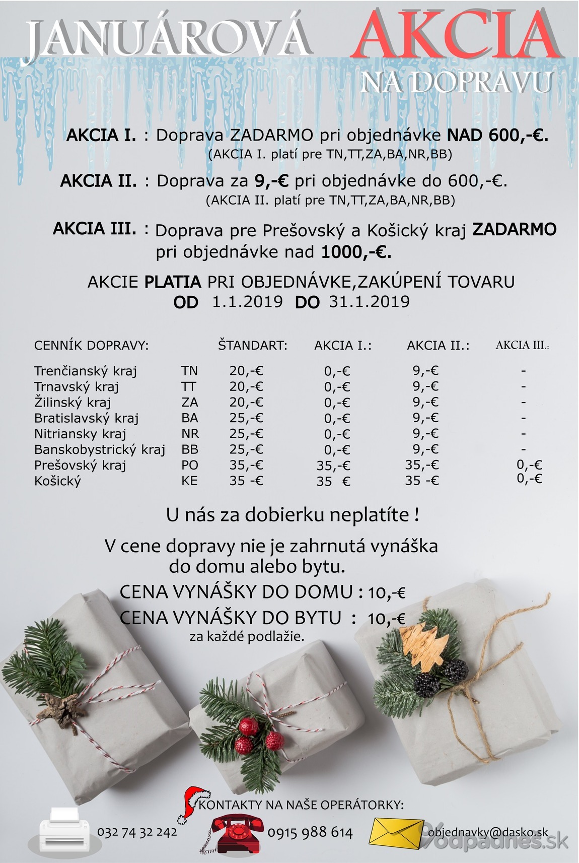 1. stránka Daško nábytok letáku