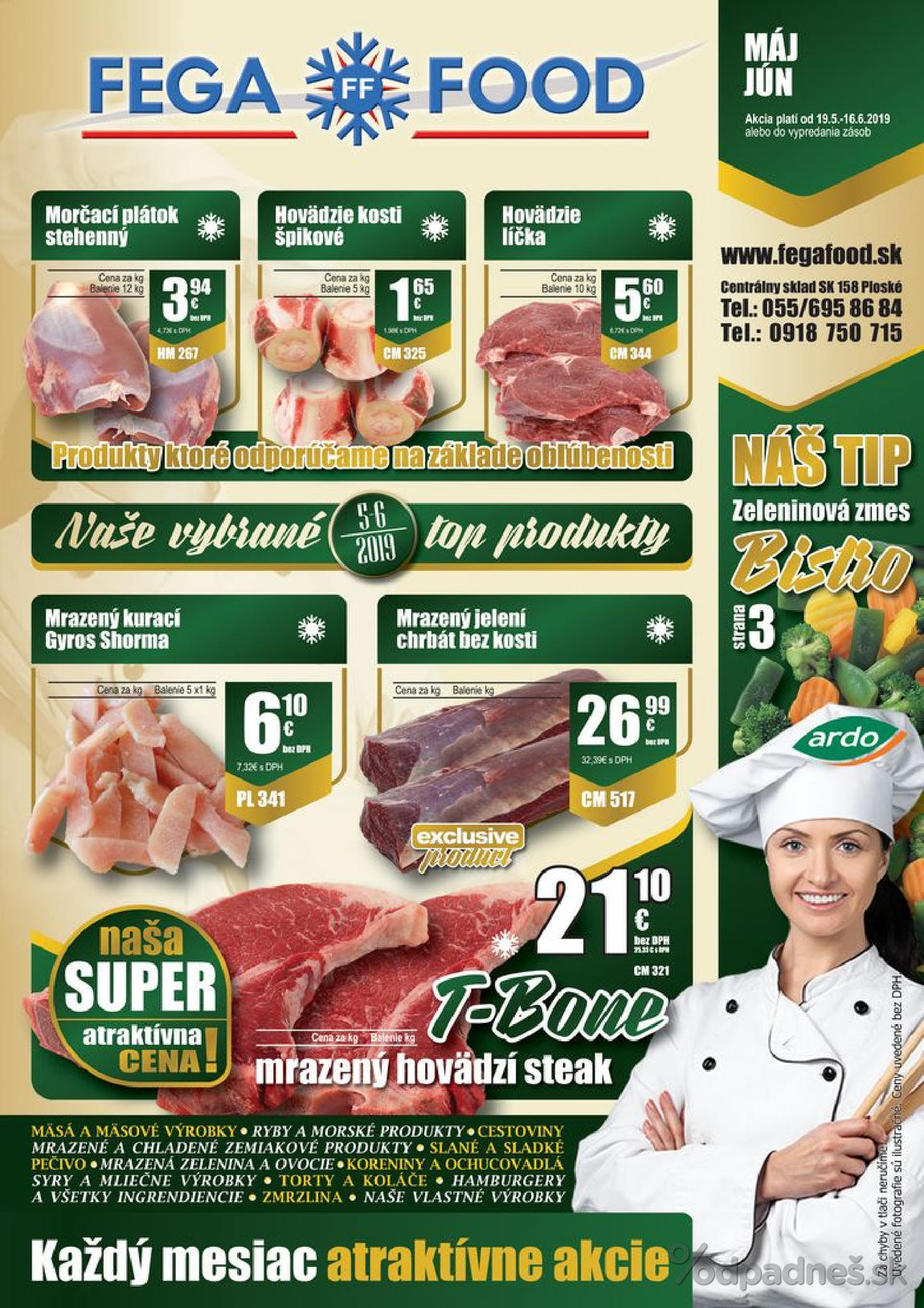 1. stránka Fega Food letáku