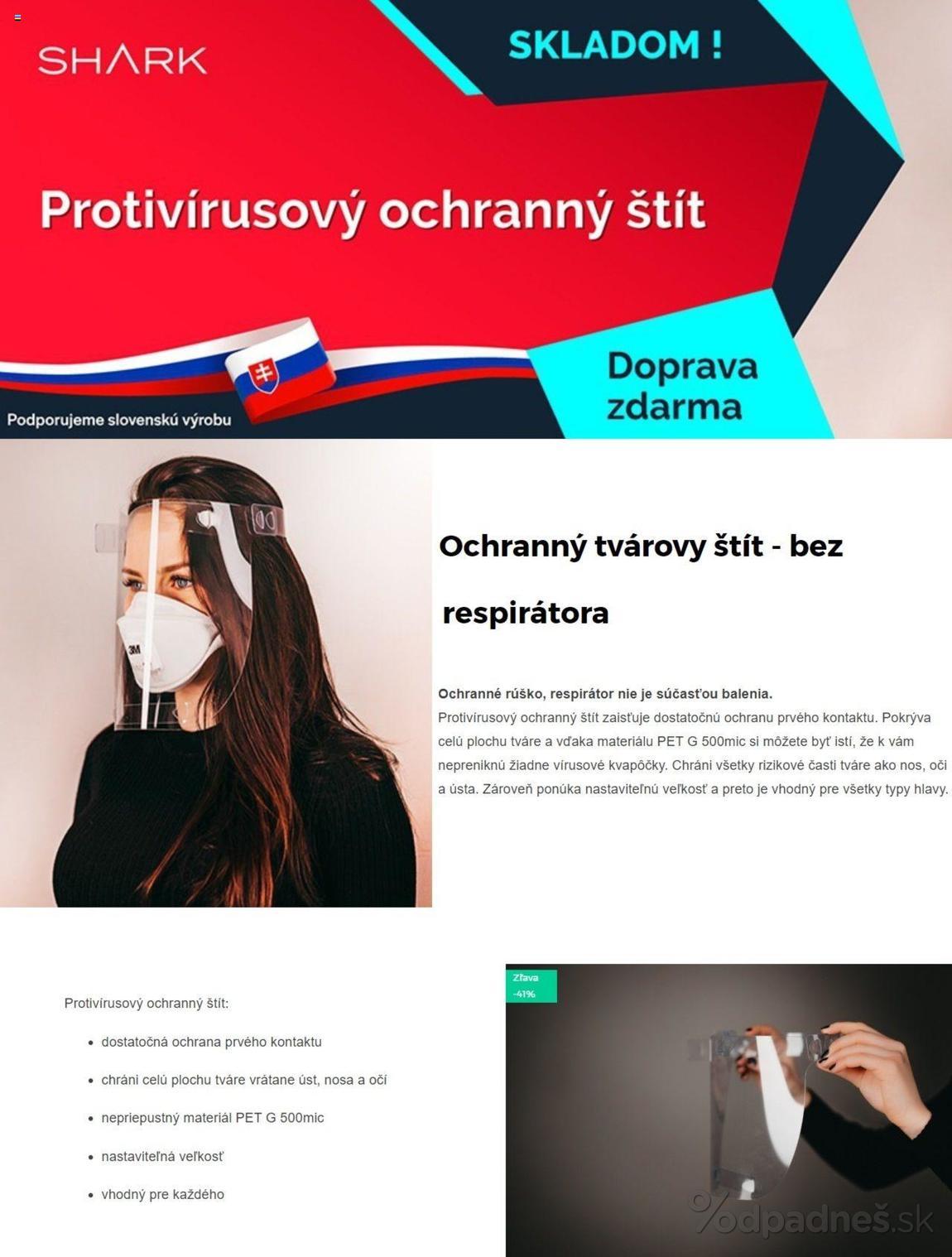 1. stránka Shark letáku