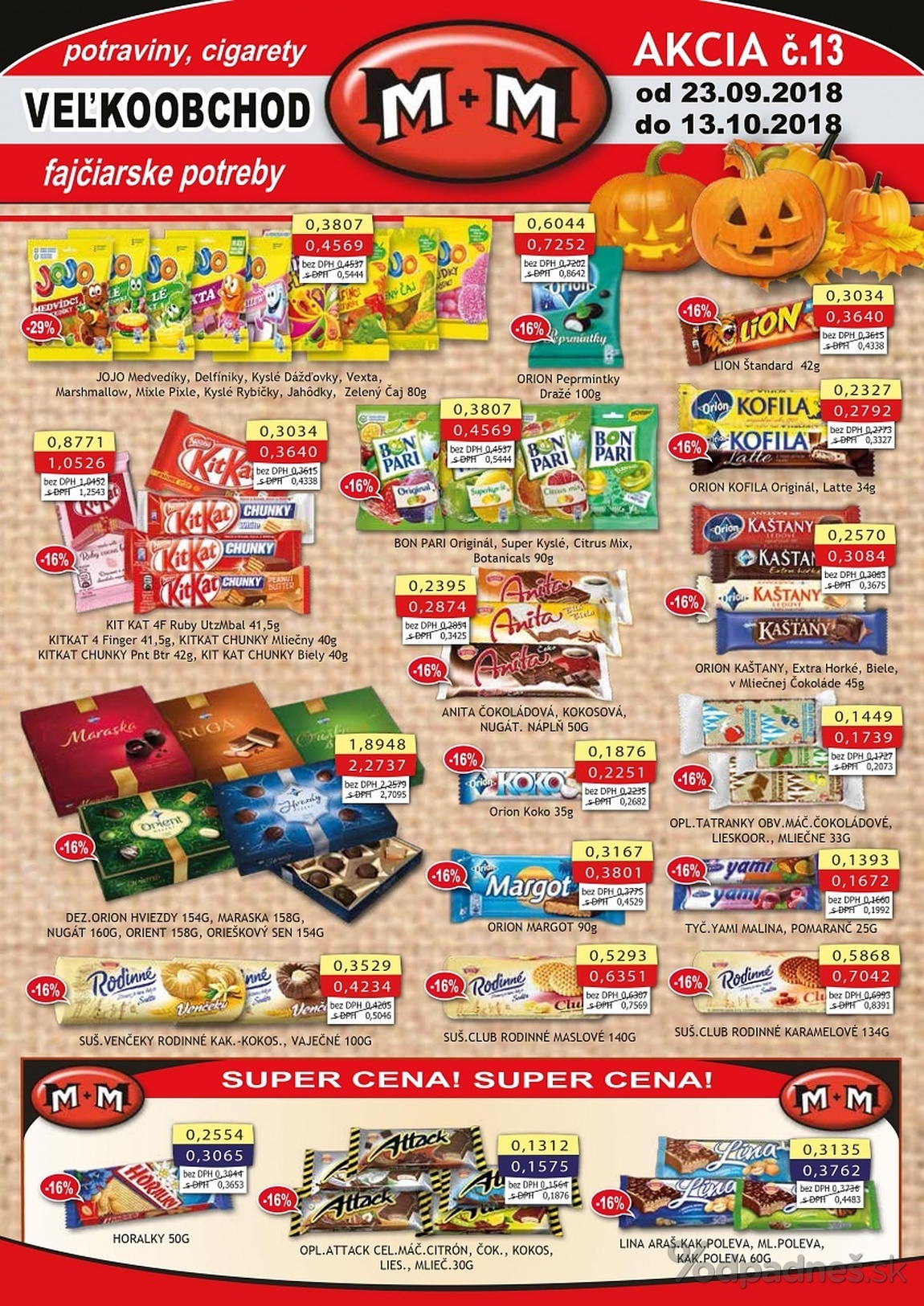 1. stránka M + M letáku