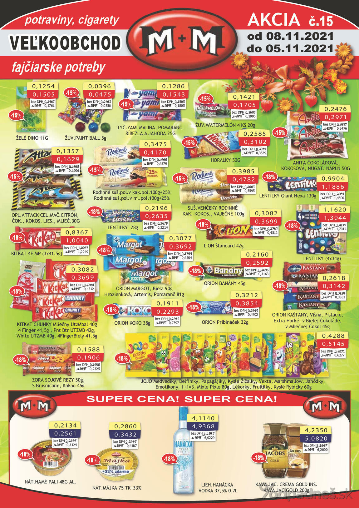 1. stránka M + M letáku