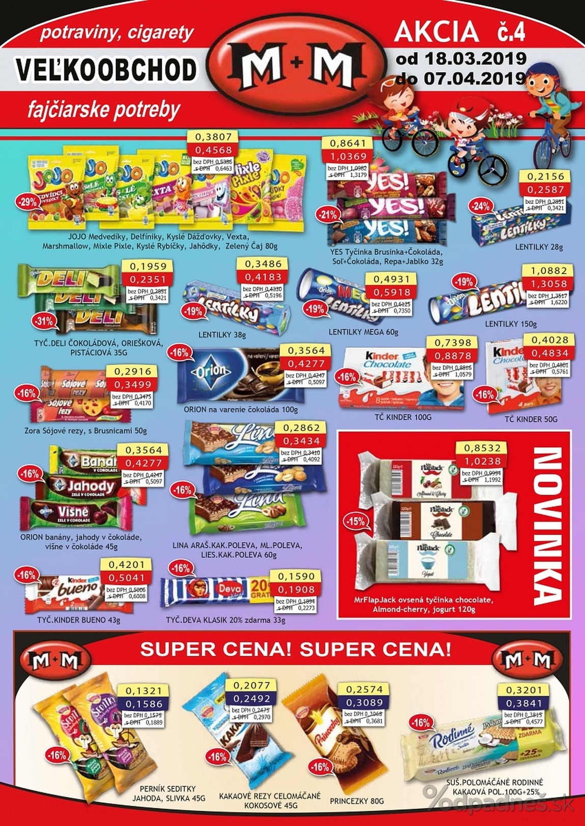 1. stránka M + M letáku