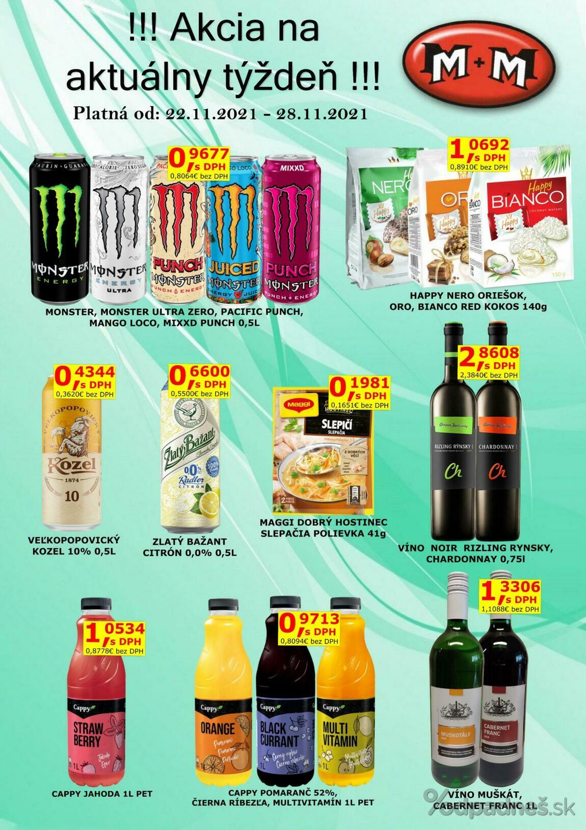 1. stránka M + M letáku